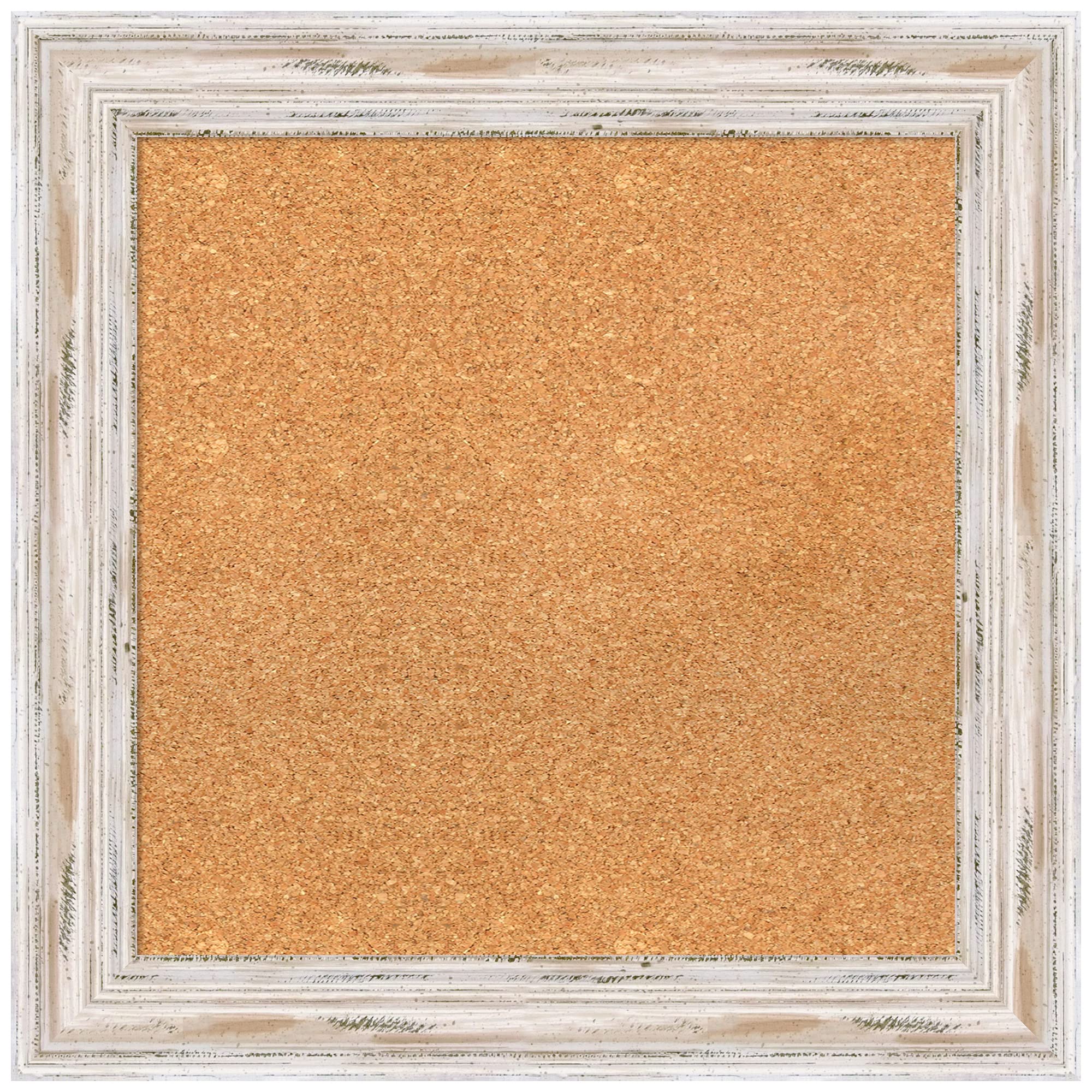 Natural Custom Cork Bulletin Board 25x25 Inches - Alexandria White Wash Wood Frame - Pin Board, Organization Board for Office, Home, School - Various Custom Sizes Available - Perfect for Notes, Photos & Reminders