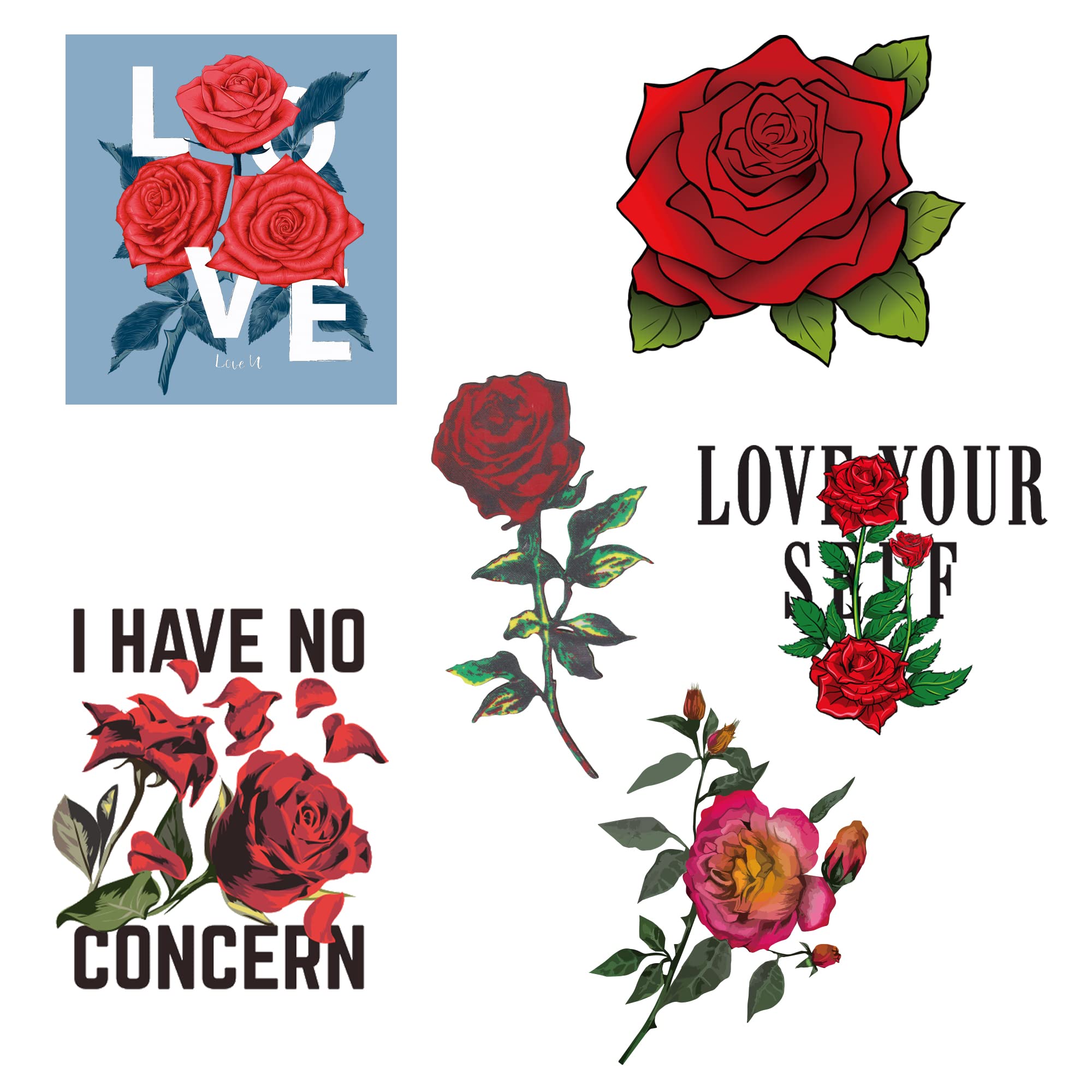 6-Piece Boys' Heat Transfer Vinyl Decals - Iron On Clothing Stickers for T-Shirts & Hoodies - DIY Fashion Design Patches - Easy to Apply with Iron - Perfect for Custom Kids Apparel & DIY Projects