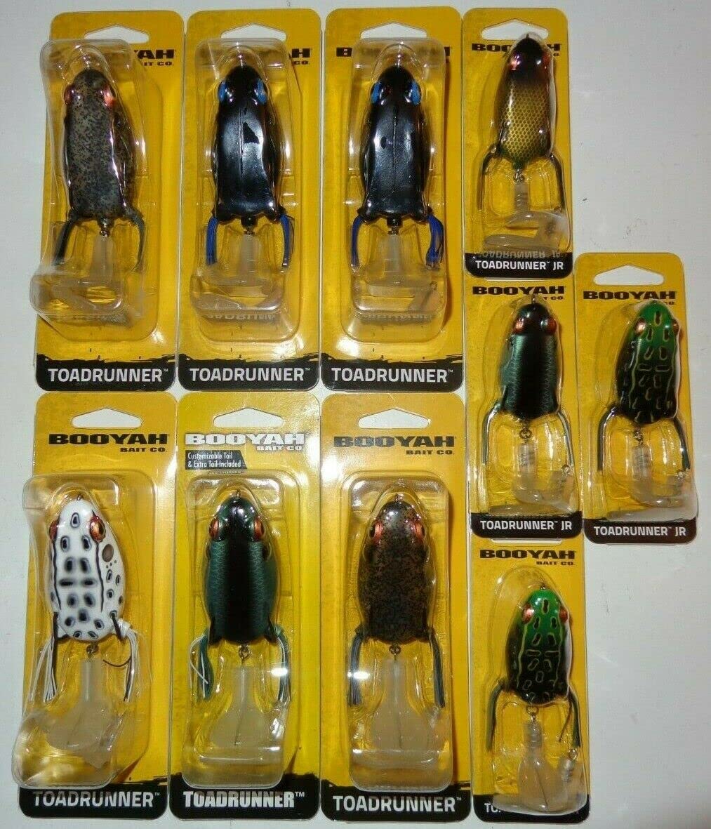 10 Pack Booyah Bait Co Toadrunner Jr Topwater Fishing Lures - Premium Bass Fishing Bait for Freshwater & Saltwater - Ideal for Morning & Evening Fishing Trips
