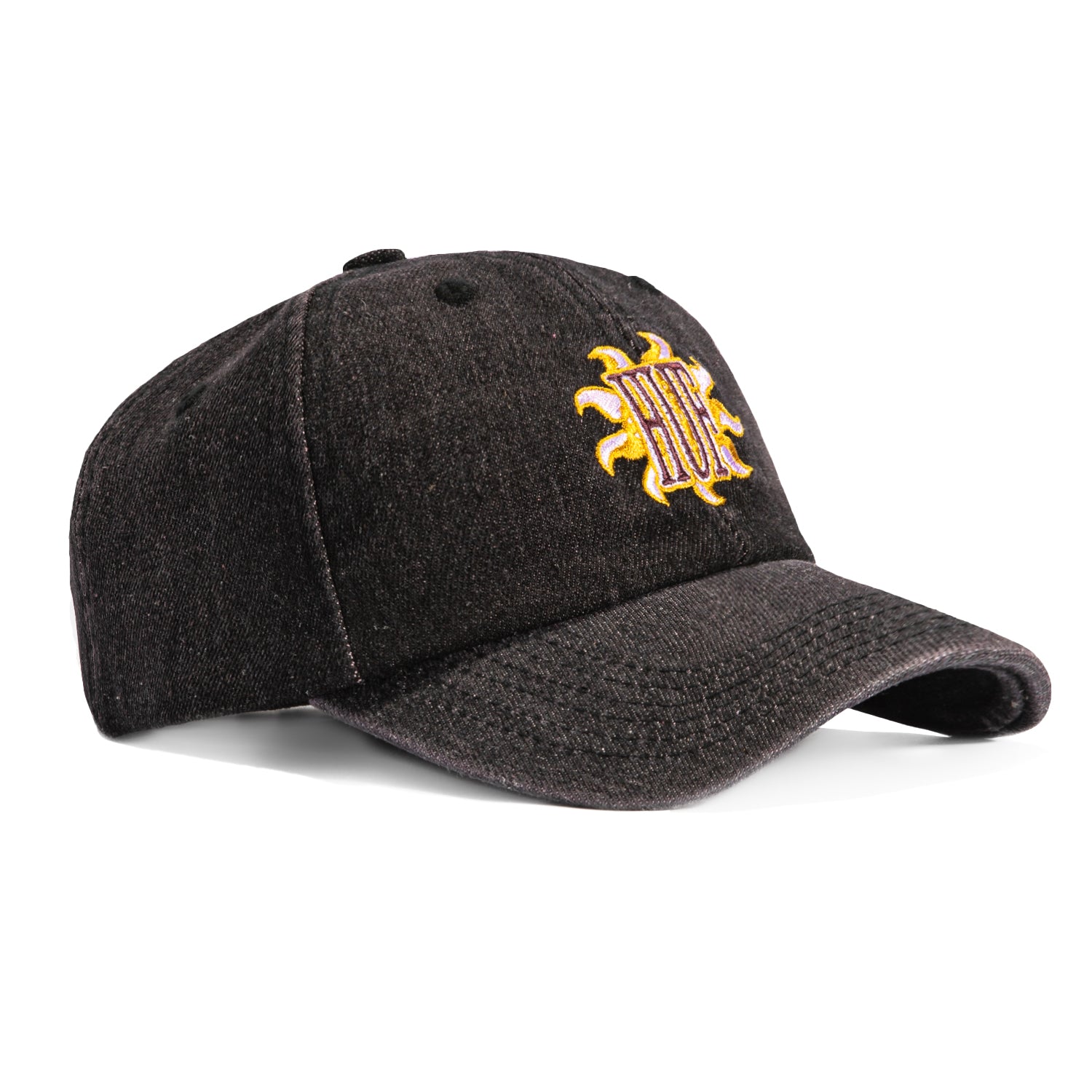HUF Apollo Strapback Relaxed Hat - Denim Purple Snapback Cap for Men & Women | Streetwear Fashion, Casual Outfits, Skate Style