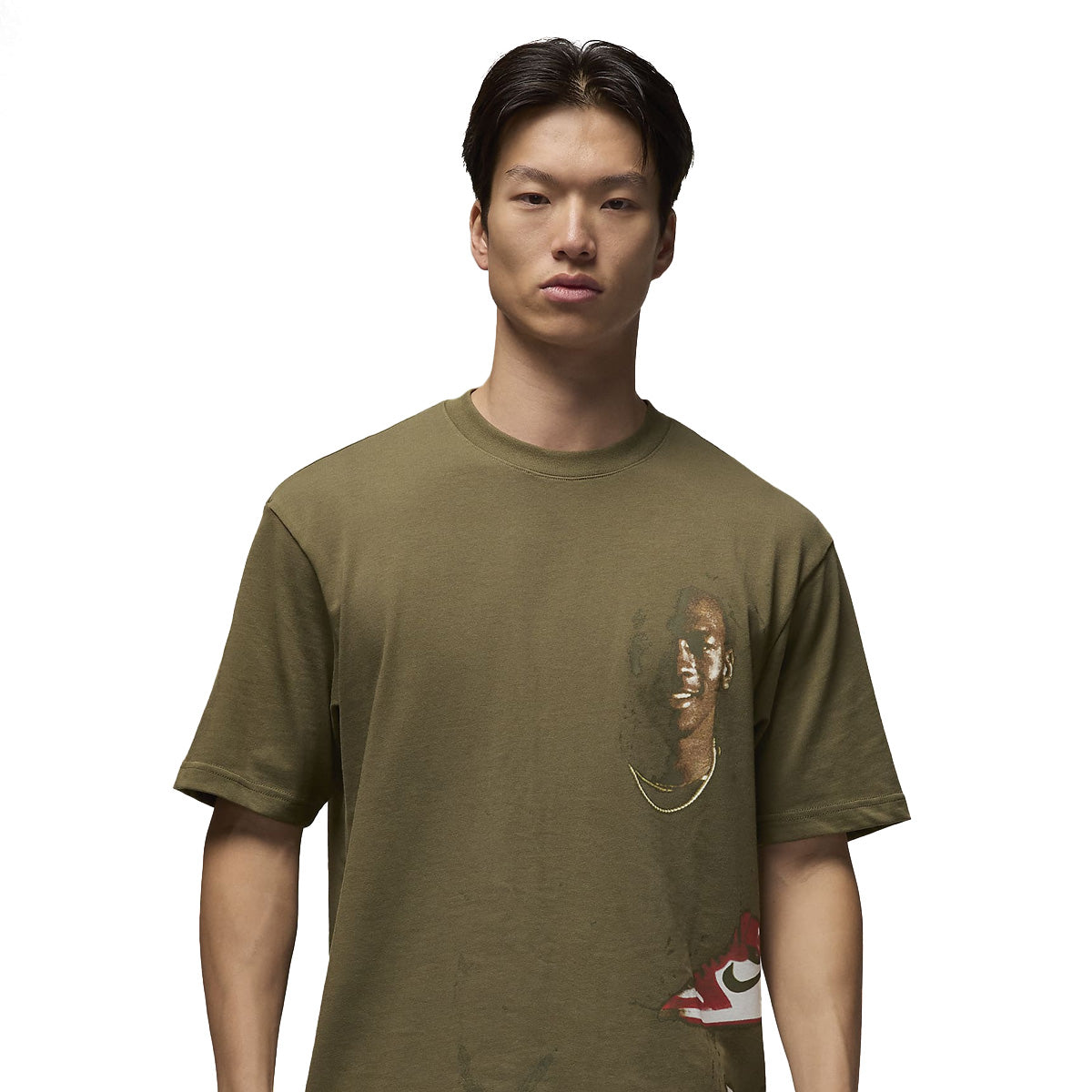 Premium Crew Neck T-Shirt for Men - Soft Cotton Medium Olive Green Tee - Casual Wear, Street Style & Everyday Comfort