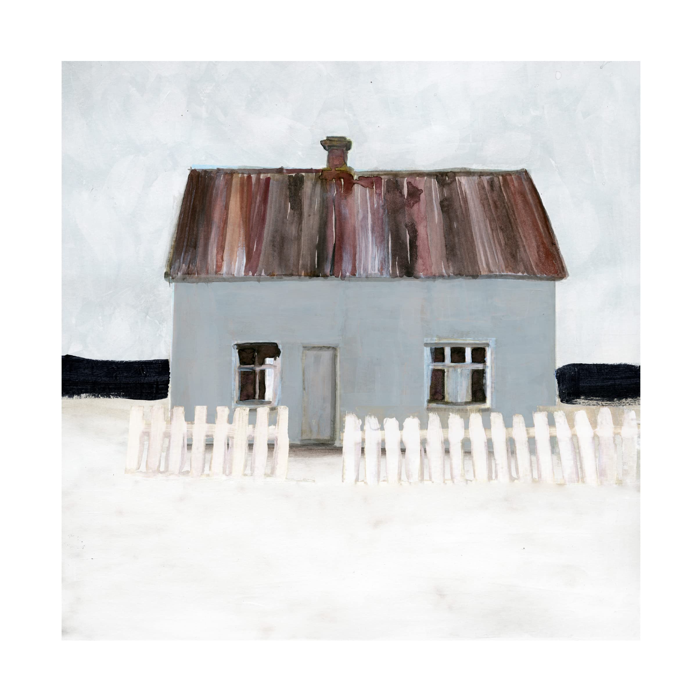 Stellar Design Studio 'Beach Hut IV' Canvas Wall Art Print - Coastal Home Decor for Living Room, Bedroom & Office