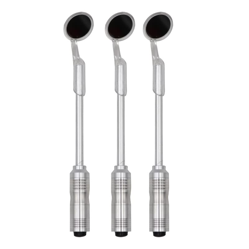 3pcs Stainless Steel Dental Mouth Mirror with LED Light - Dentist Tools for Teeth Whitening, Oral Exam & Dental Care - Perfect for Dentists, Hygienists & Home Use