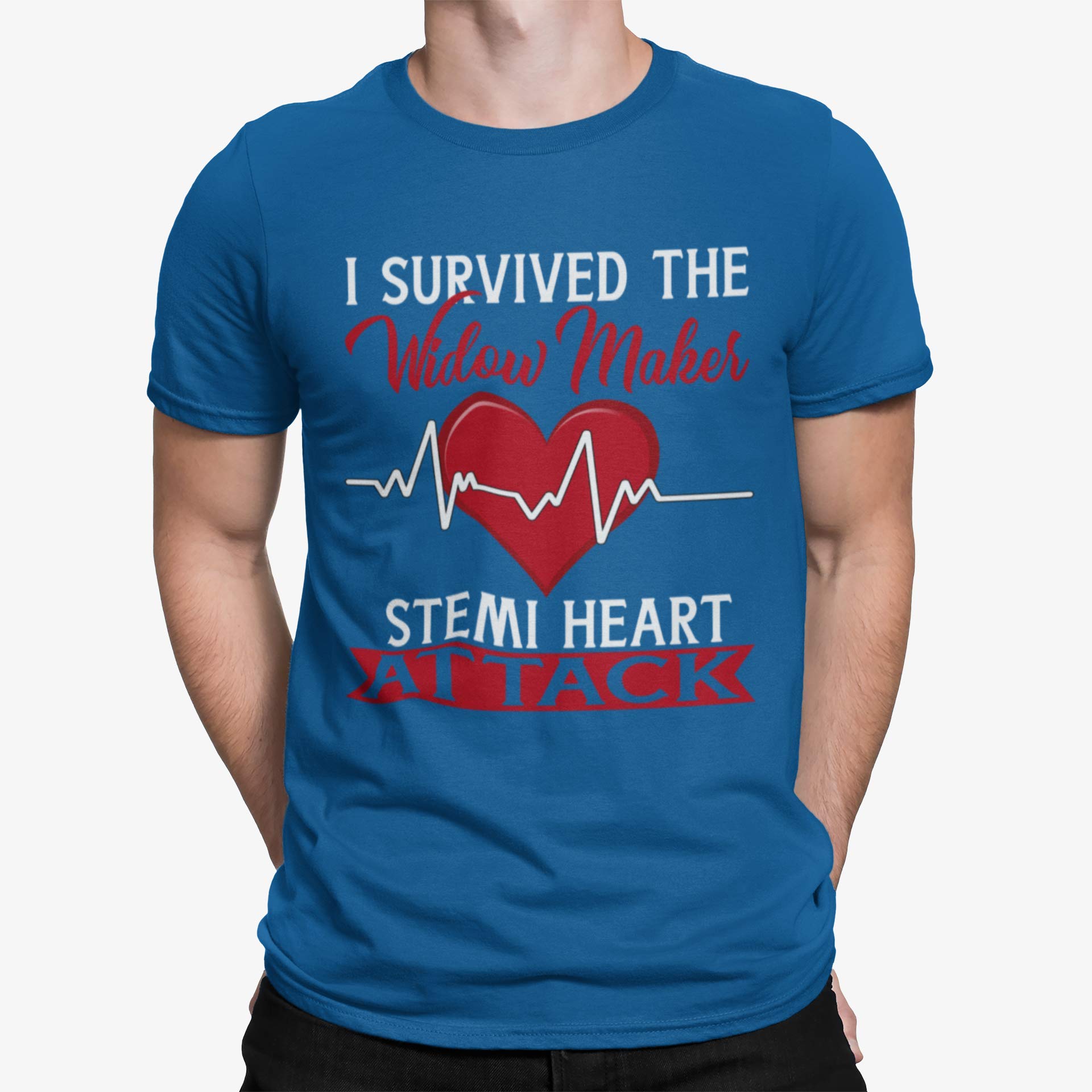 I Survived The Widow Maker STEMI Heart Attack T-Shirt - Funny Medical Survivor Tee for Heart Attack Awareness & Support