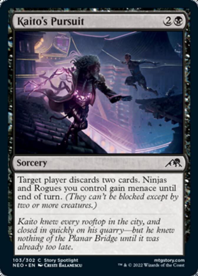Magic: the Gathering - Kaito's Pursuit (103) - Kamigawa: Neon Dynasty Booster Pack | Collectible Trading Card Game for MTG Players | Perfect for Tournaments and Casual Play