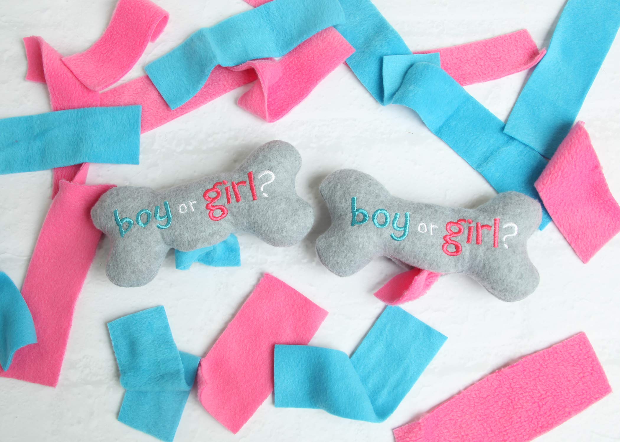 Gender Reveal Dog Toy - Pink or Blue Stuffing for Boy or Girl Puppies | Perfect for Pet Gender Reveal Parties & Puppy Showers