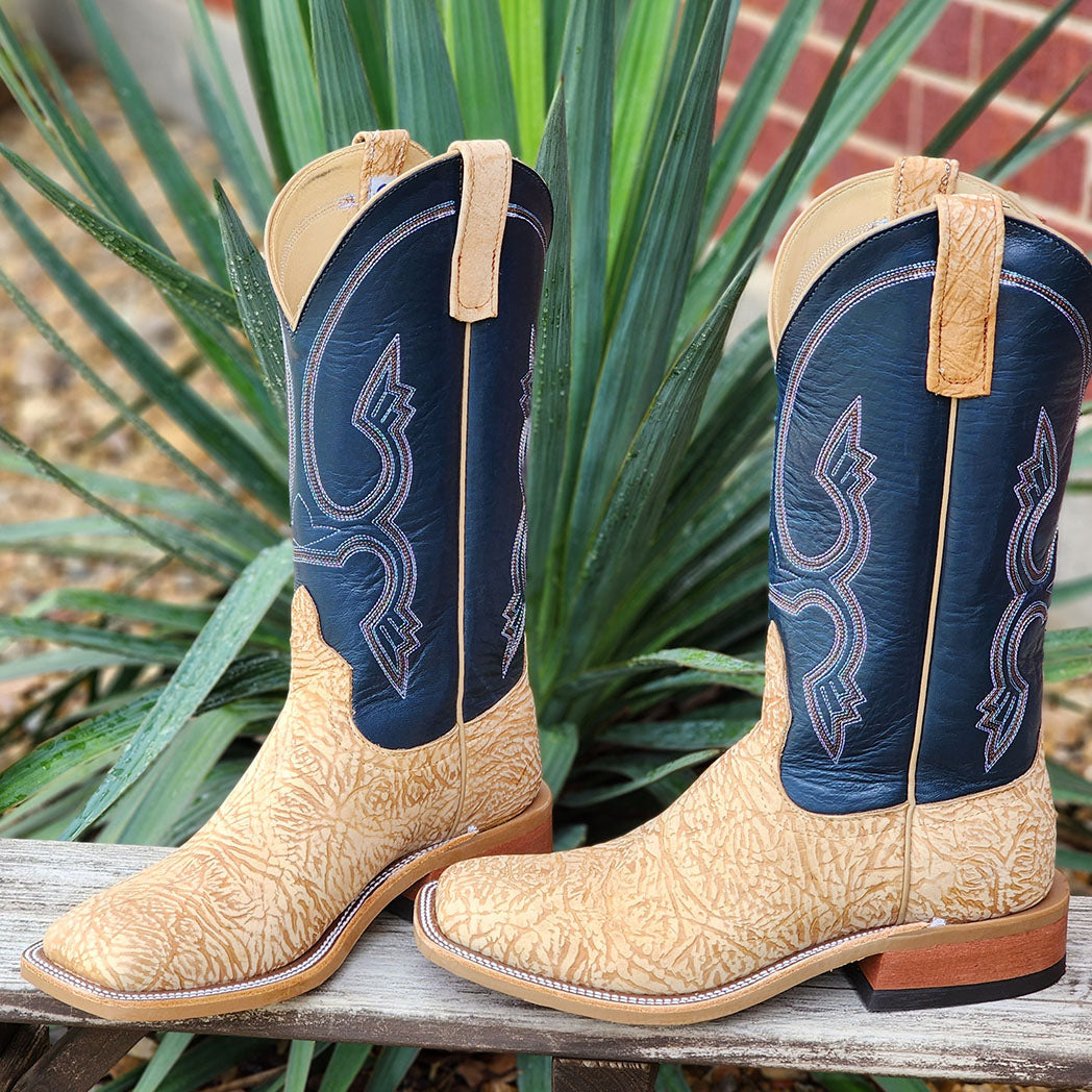 Anderson Bean Men's Tan Washed Shoulder Boots - Premium Cowboy Boots for Men | Durable Leather Work Boots | Perfect for Western Riding, Country Dancing & Outdoor Adventures