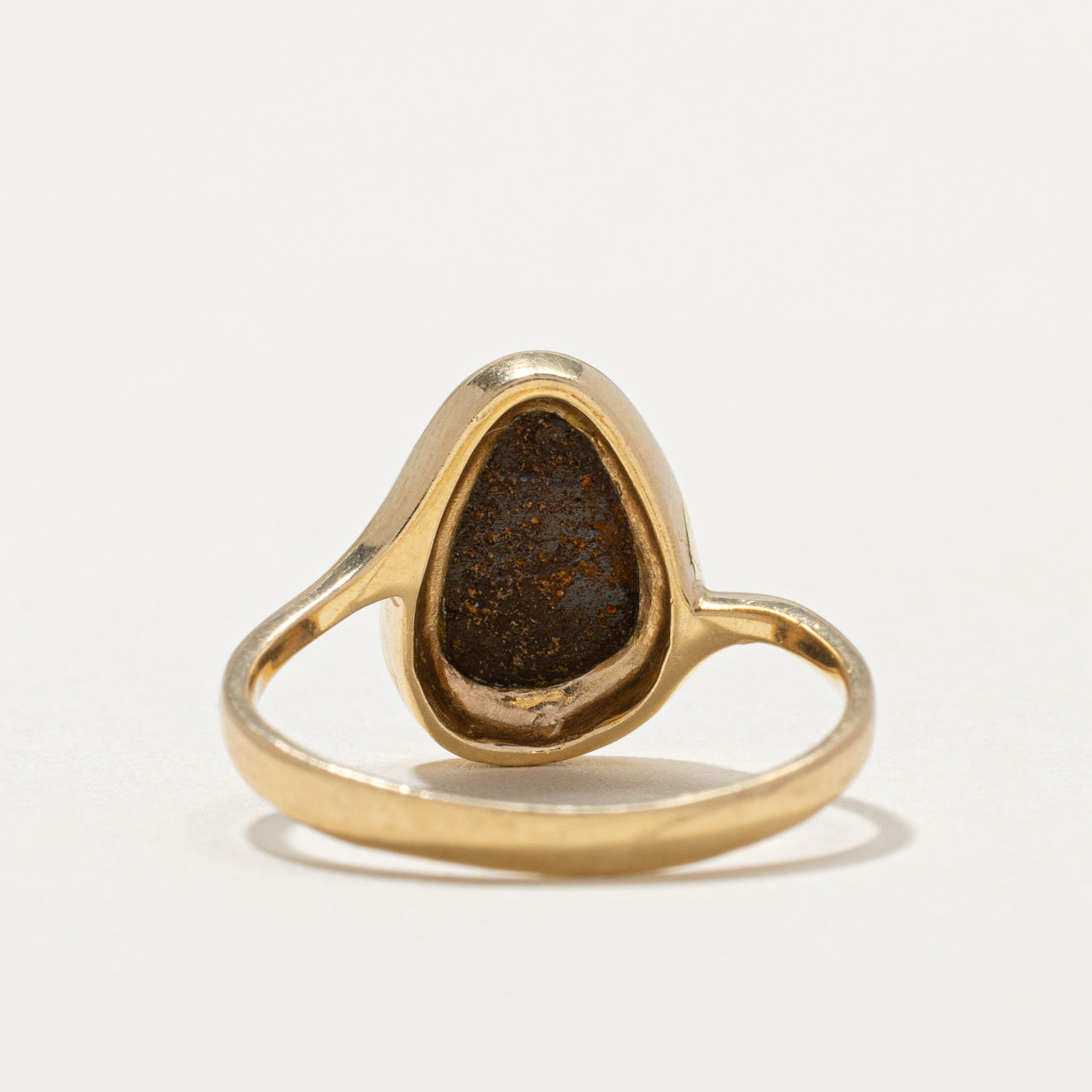 Free Form Opal Ring with Bezel Setting - 1.00ct Genuine Opal Jewelry - Size 6 - Perfect for Boho Chic, Wedding, or Everyday Elegance