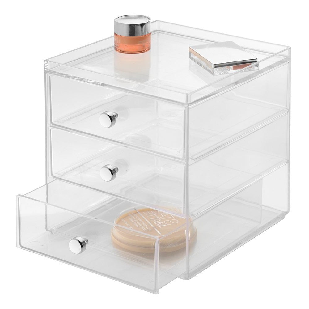 CLARITY Stackable 3-Drawer Organizer for Bedroom, Office & Bathroom Storage | Space-Saving Drawer Unit for Clothes, Accessories & Essentials