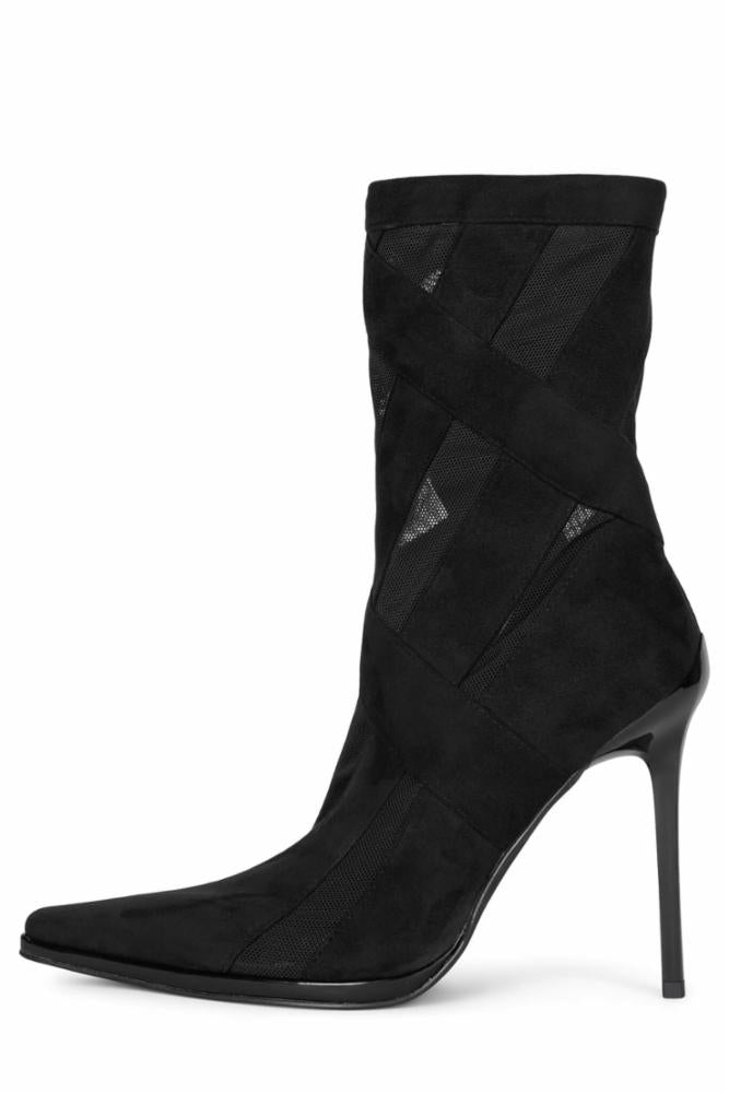 Jeffrey Campbell Women's Striped Black Mules - Comfortable Slip-On Shoes for Casual Outings & Everyday Wear