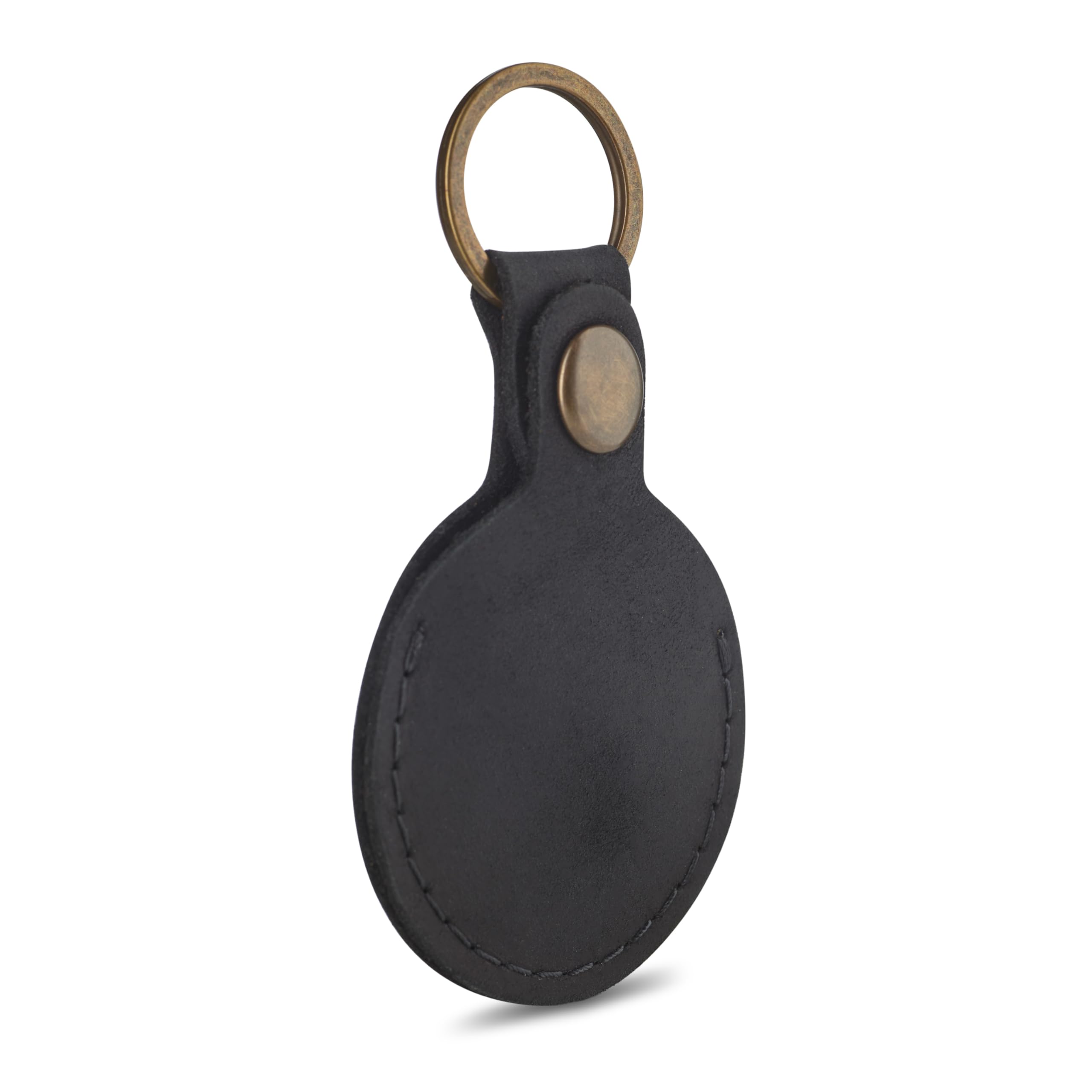 Premium Leather Keychain Ring Holder - Wedding & Engagement Ring Travel Case - Gym & Workout Ring Pouch (Black) - Perfect for Travel, Sports & Everyday Use