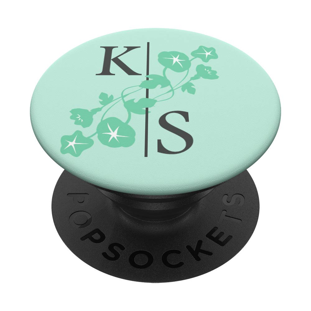 KS Monogram Collapsible Phone Grip Stand - Personalized Phone Holder for iPhone & Samsung | Perfect for Selfies, Videos & Hands-Free Use