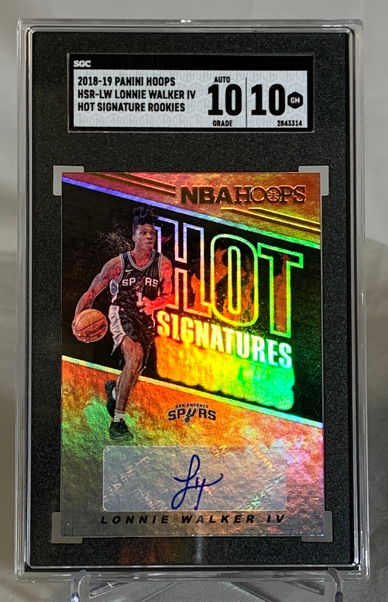 2018-19 Lonnie Walker IV Panini Hoops Rookie Card AUTO SGC 10 GEM MINT #2843314 - Perfect for NBA Collectors & Sports Memorabilia Enthusiasts