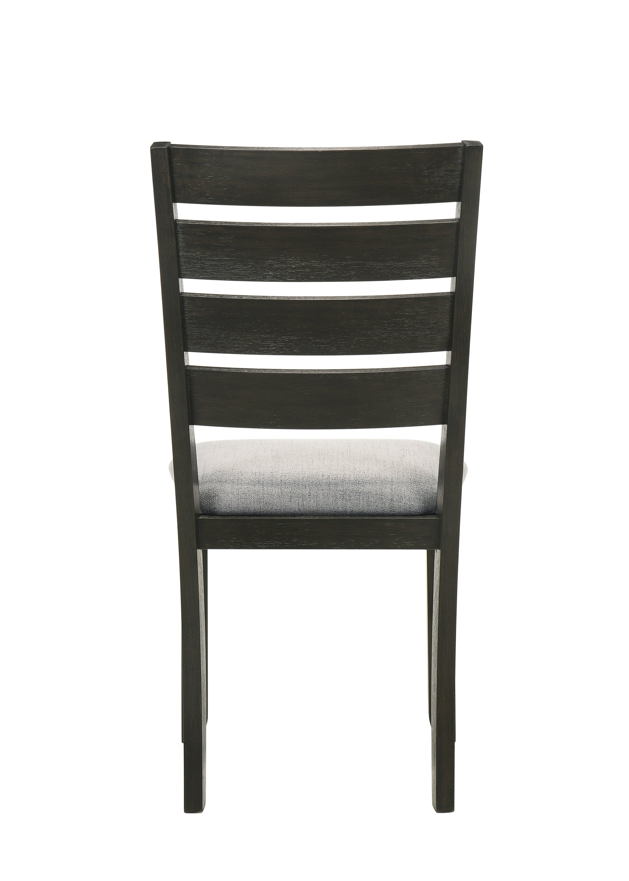 Modern Dining Chairs Set of 2 - Solid Wood with Wheat Charcoal Finish & Fabric Cushion - Kitchen & Dining Room Furniture for Home, Restaurant, and Office Use