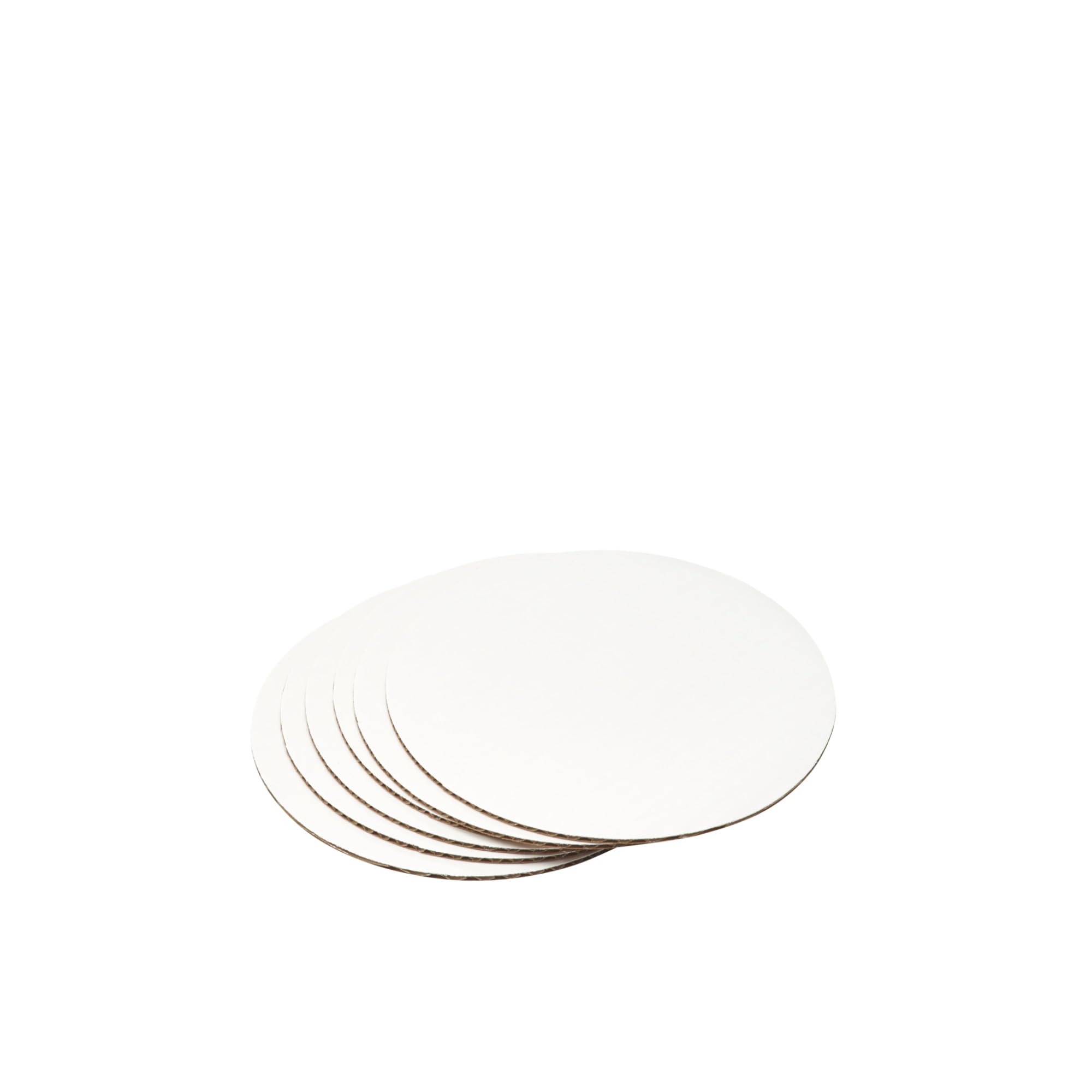 DecoPac 8 Inch Round Cake Board - 6 Pack White Waxed Greaseproof Corrugated Cardboard for Birthday, Wedding & Party Cakes - Sturdy Baking & Decorating Base for Professional & Home Bakers