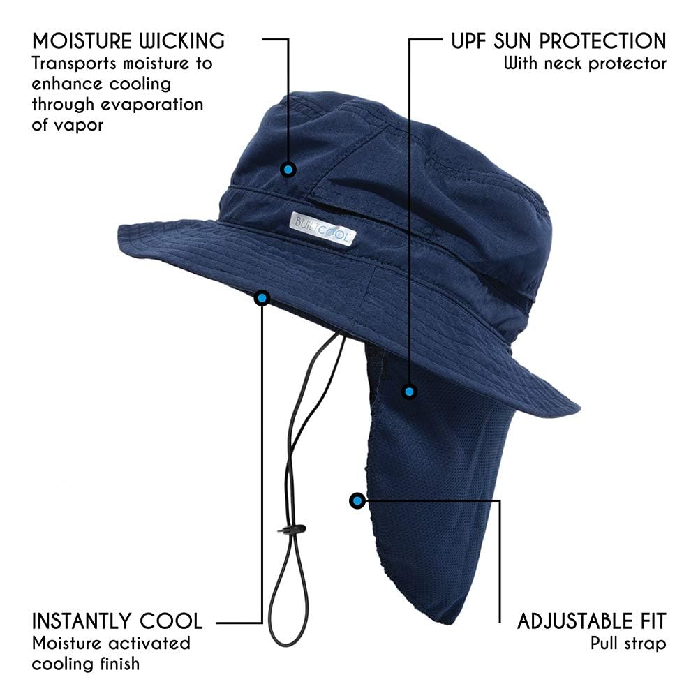 BUILTCOOL Men's Bucket Hat - Lightweight & Breathable Summer Sun Protection for Outdoor Activities, Hiking, Fishing, and Beach Vacations