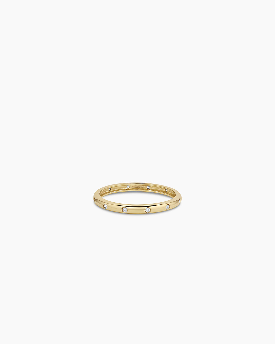 Diamond Lou Helium Ring for Women - Elegant 14K Gold Plated Cubic Zirconia Wedding Band - Perfect for Engagement, Anniversary & Special Occasions