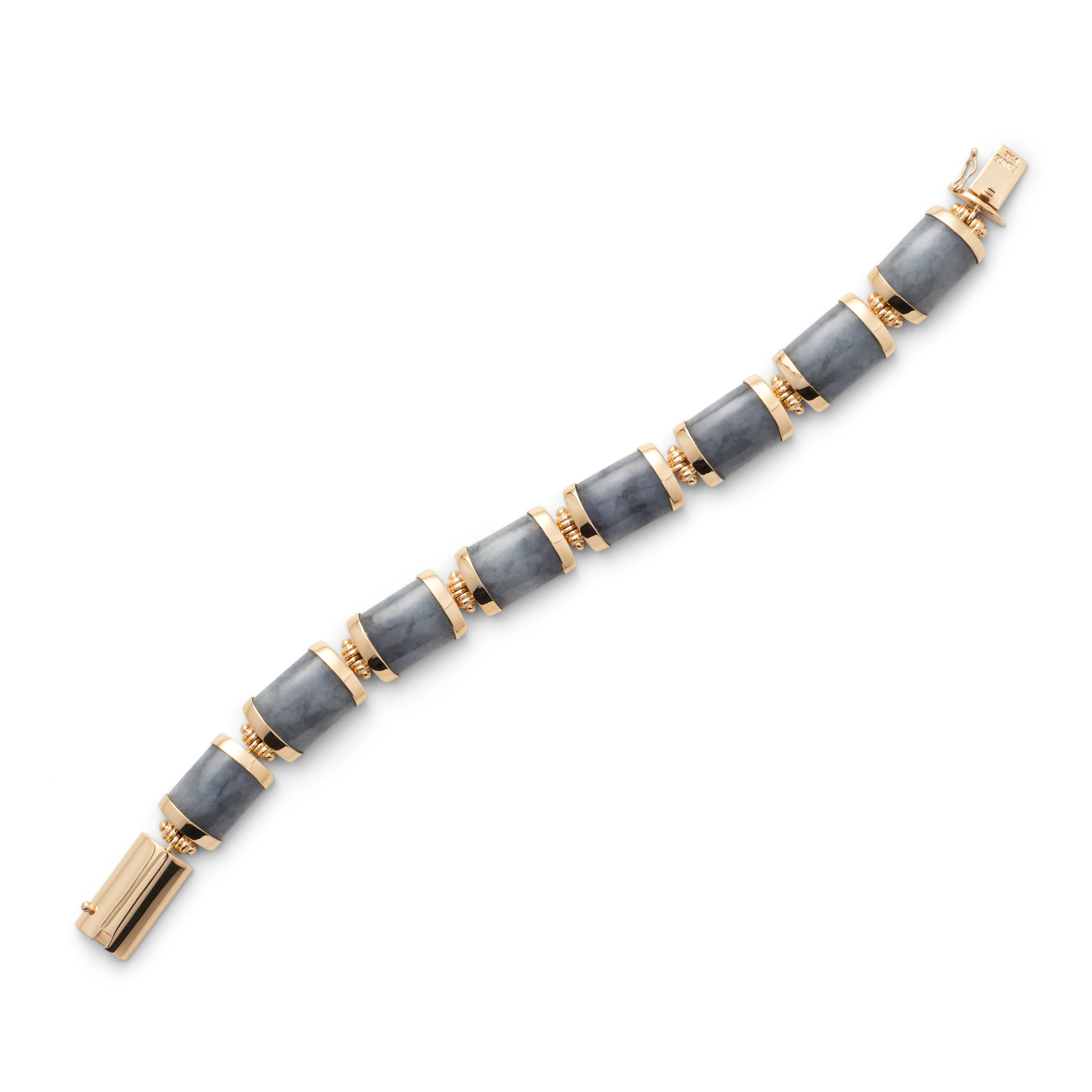 Icy Gray Jade 8-Section Bracelet for Women – Natural Stone Healing Jewelry for Meditation, Yoga & Spiritual Balance