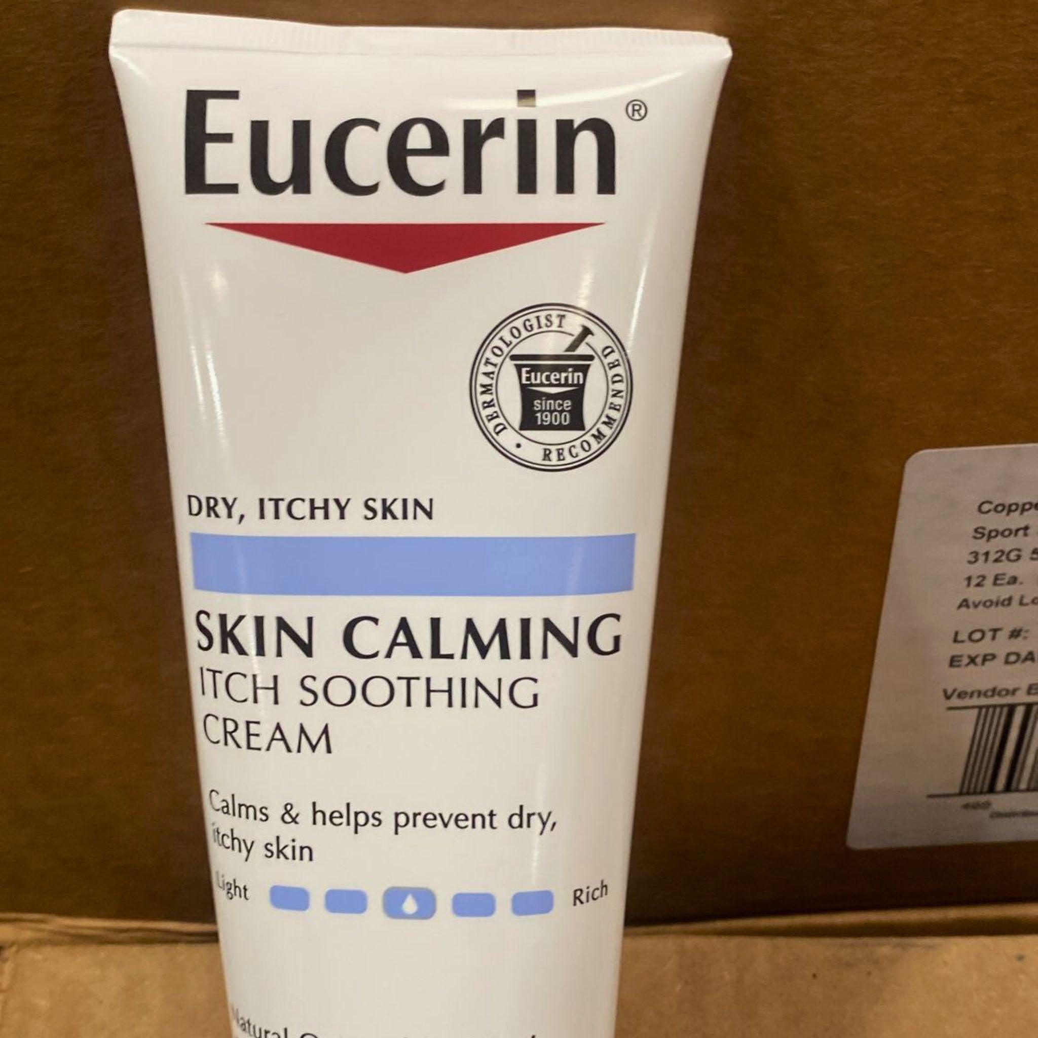 Eucerin Skin Calming Cream 8 Oz Tube - Fragrance Free Body Lotion for Dry, Sensitive Skin - 36 Pack Bulk - Perfect for Daily Moisturizing & Eczema Relief