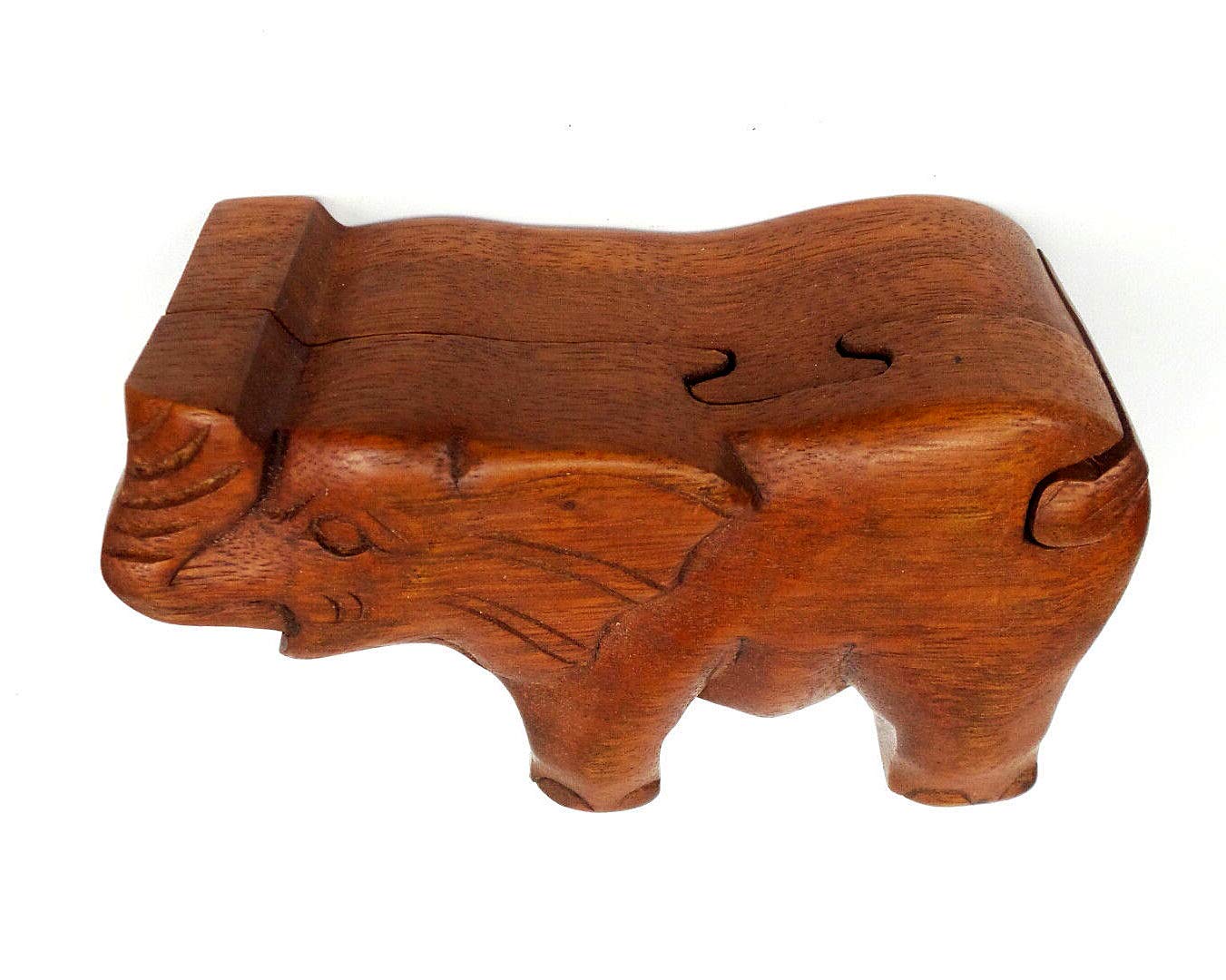 Handcrafted Wooden Elephant Jewelry Box with Hidden Compartment - Secret Stash Box for Rings, Necklaces & Valuables - Perfect Gift for Home Decor & Travel Storage