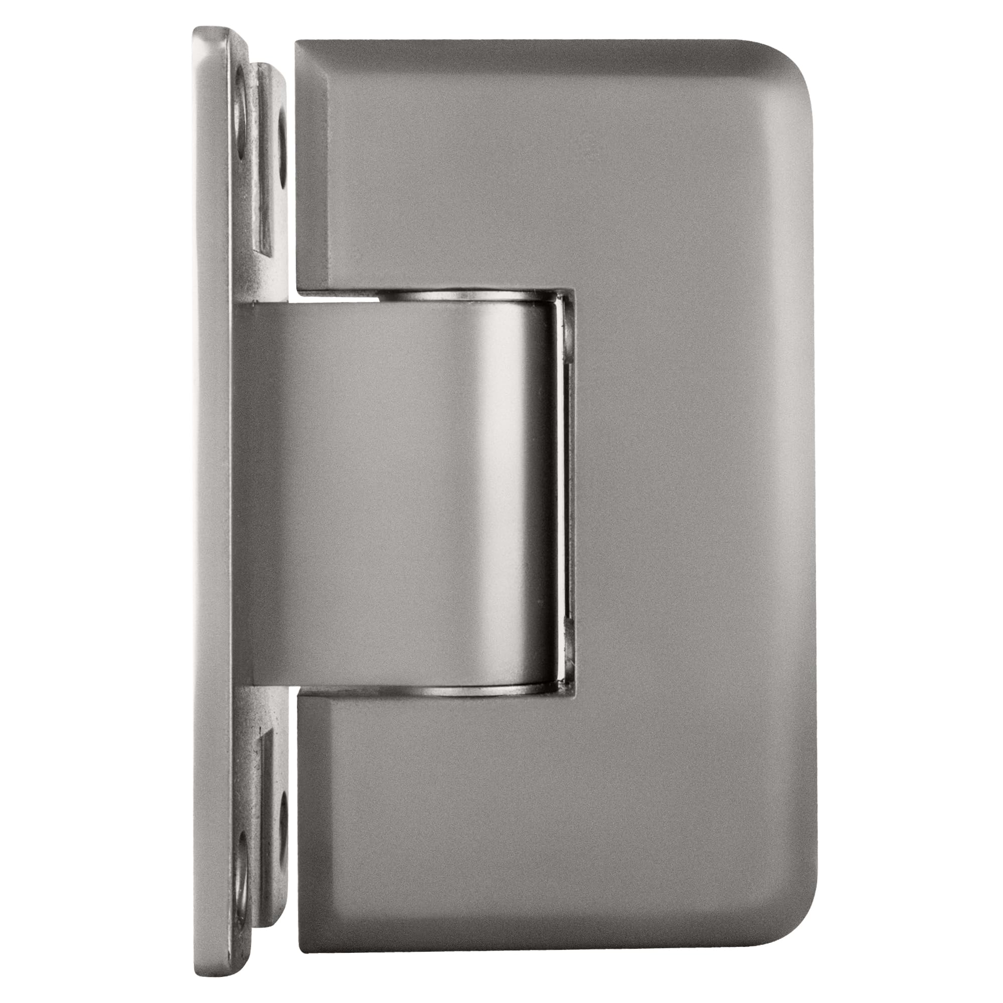 CRL Satin Chrome 337 Series Adjustable Wall Mount Full Back Plate Hinge - Heavy Duty Cabinet Door Hinge for Kitchen, Bathroom & Furniture Installation