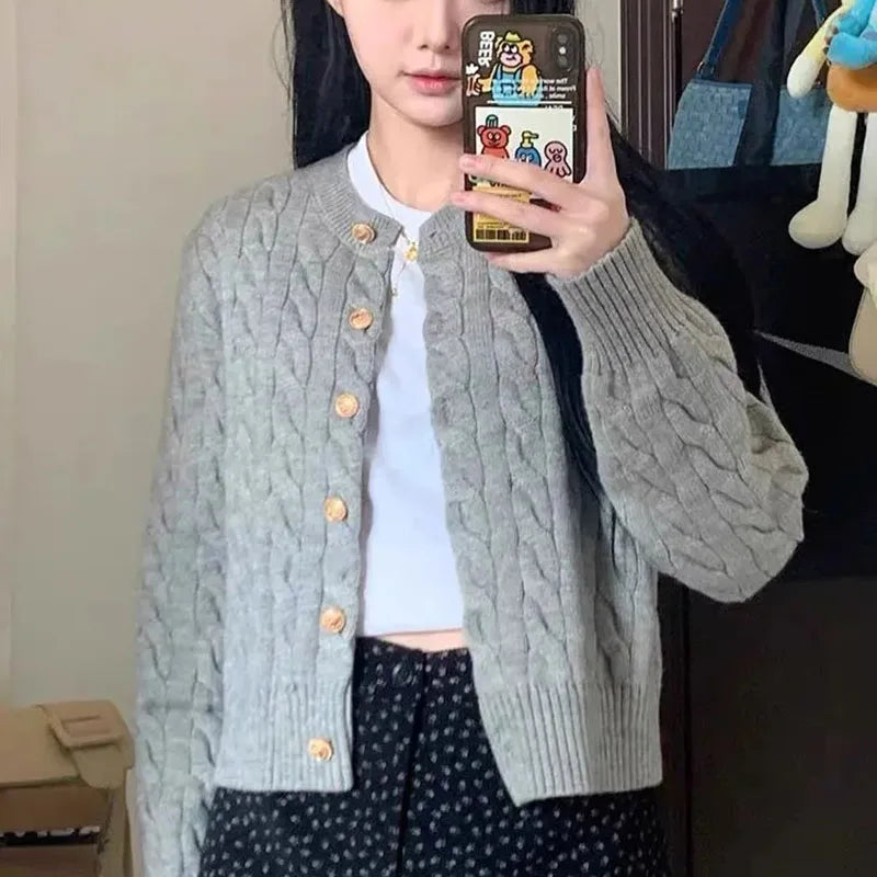Vintage Long Sleeve Sweater Cardigan for Women - Cozy Knit Open Front Wrap - Perfect for Fall Winter Fashion, Office Wear & Casual Outfits