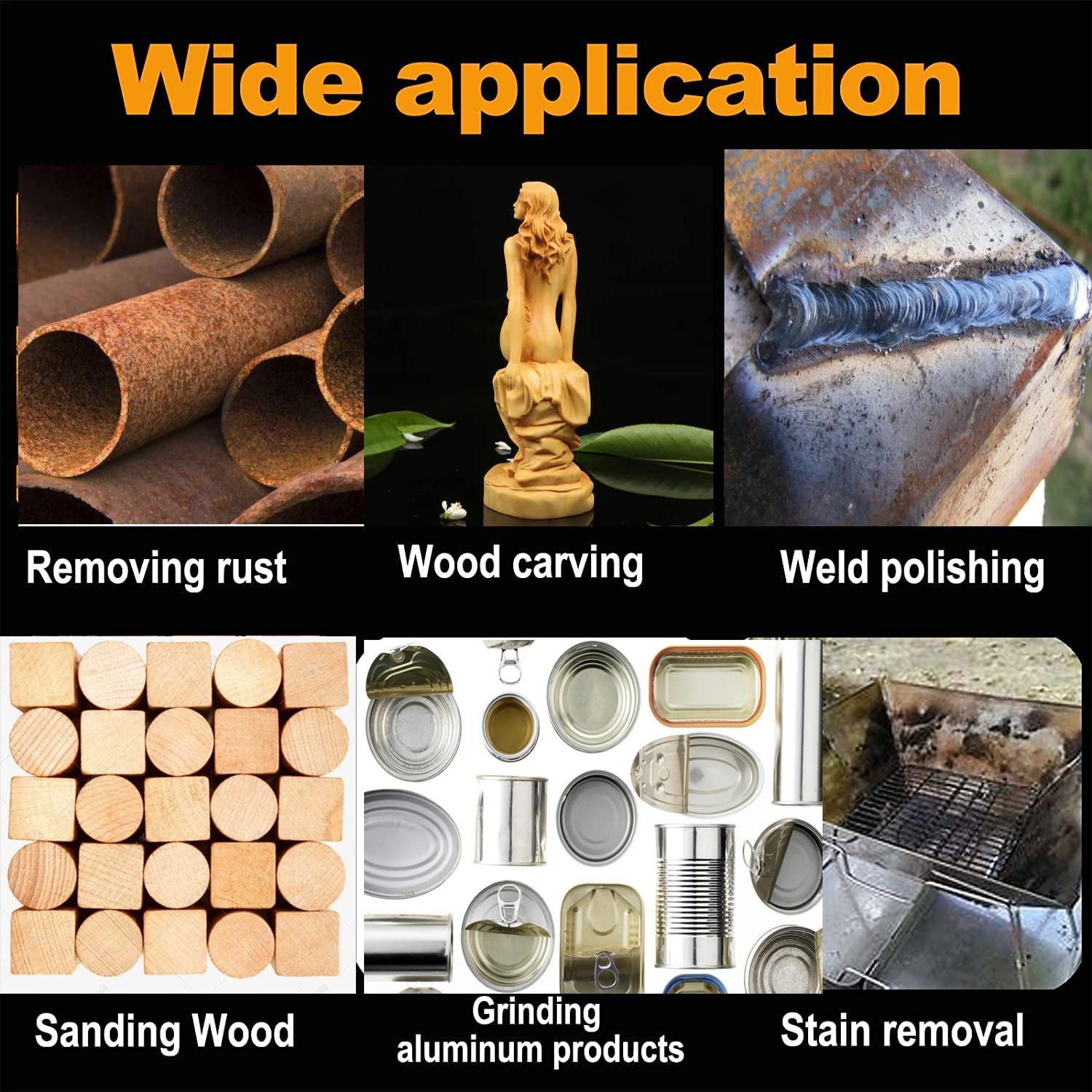 Wet Dry Sandpaper Stick & Sanding Drum Kit with 1/8