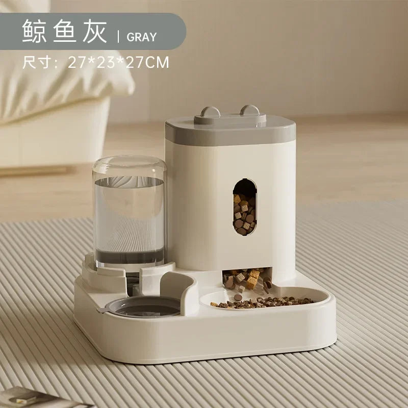 Automatic Pet Feeder Bowl with Water Dispenser - Smart Dog & Cat Food and Water Bowl for Convenient Feeding at Home or Travel