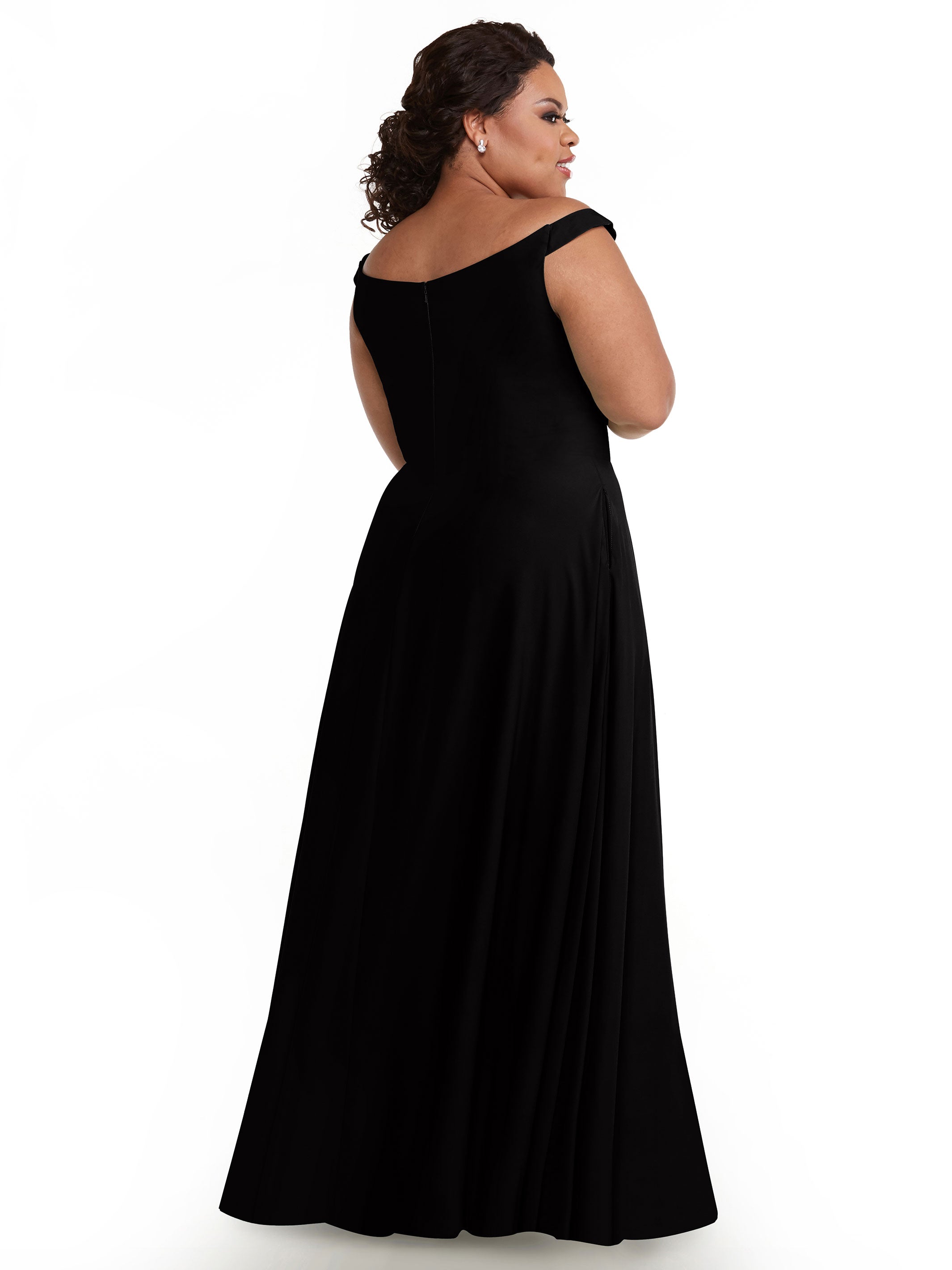 Elegant Off-the-Shoulder Stretch Chiffon A-Line Bridesmaid Dress - Perfect for Weddings, Parties & Formal Events (Style 83005)