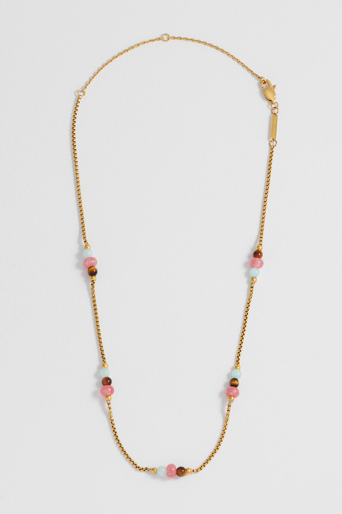 Multi Gemstone Rope Chain Necklace for Women - Elegant Beaded Jewelry with Natural Stones - Perfect for Parties, Weddings & Everyday Wear