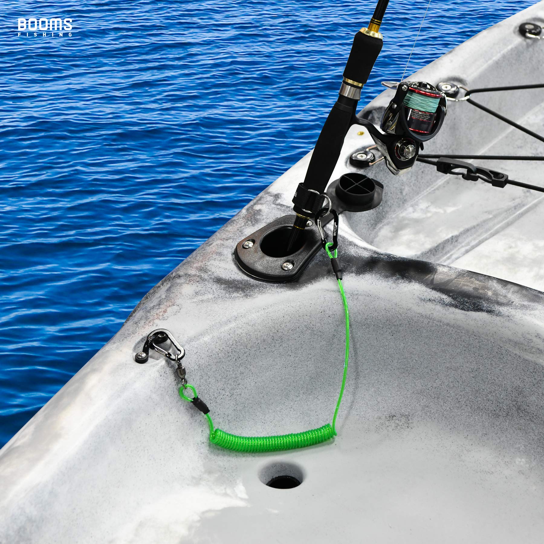 **Booms Fishing T02 Heavy Duty Fishing Pole Tether & Kayak Paddle Leash - Secure Fishing Rod Holder & Paddle Accessories for Kayak, SUP, and Boat Fishing**    *(Perfect for Kayaking, Stand-Up Paddle Boarding, and Offshore Fishing - Keep Your Gear Safe and Within Reach!)*