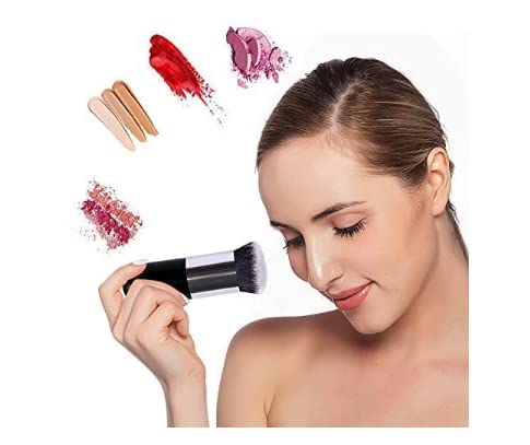 Premium 3-Piece Multicolored Foundation Brush Set for Flawless Face Makeup & Powder Blending | Professional Makeup Tools for Daily Use, Bridal Makeup & On-The-Go Touch Ups