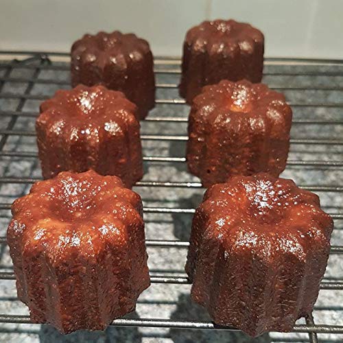 6-Pack Mini Copper Canele Molds 1.5 Inch - Authentic Bordeaux French Pastry Baking Tins | Perfect for Home Bakers & Professional Chefs