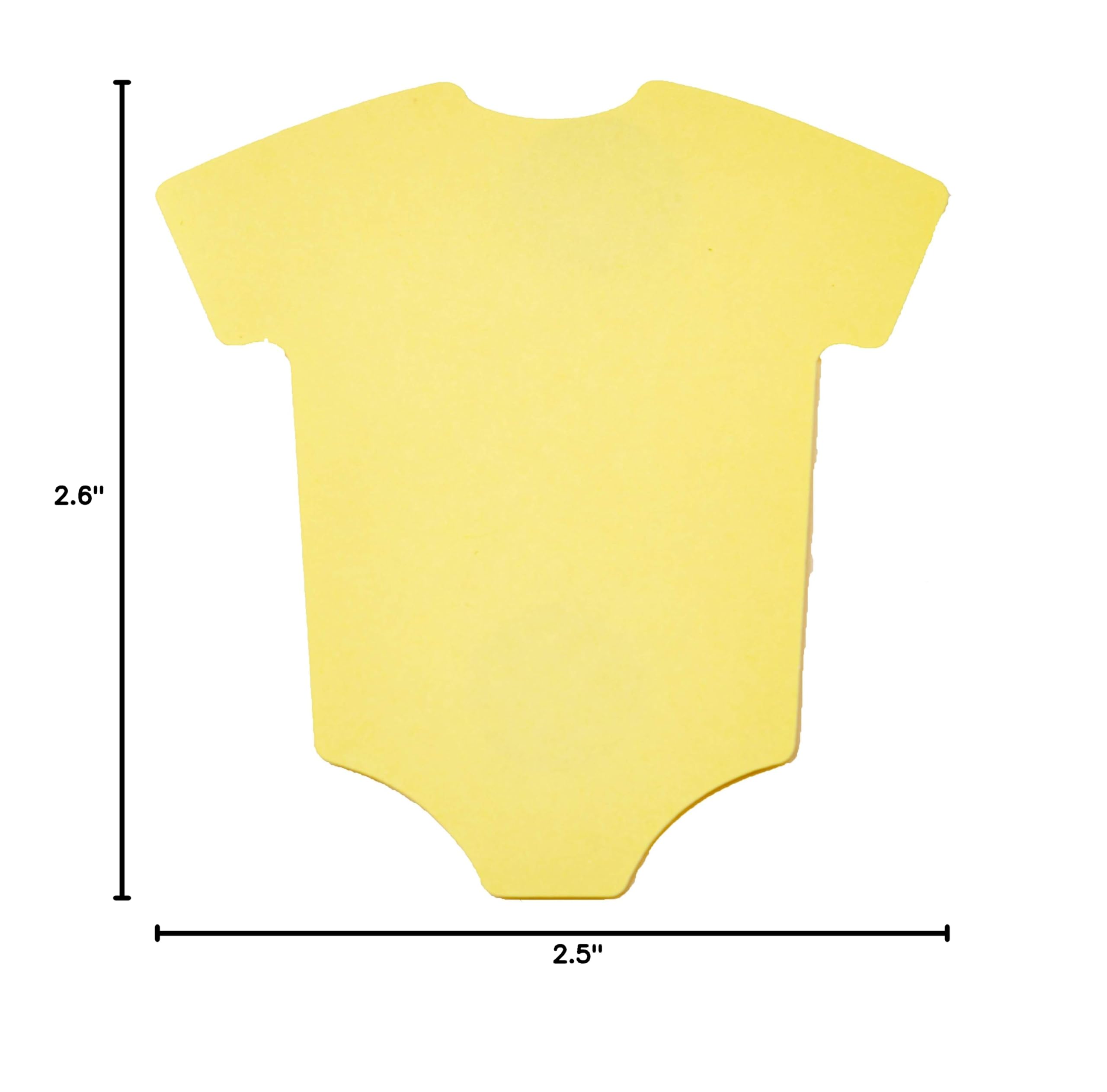 15-Pack Yellow Baby Shower Onesie Cards - 2.6