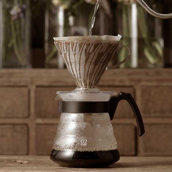 Hario V60 Pour Over Coffee Dripper Kit - Ceramic Coffee Maker with Filters & Carafe for Perfect Home Brewing | Ideal for Specialty Coffee Lovers & Baristas