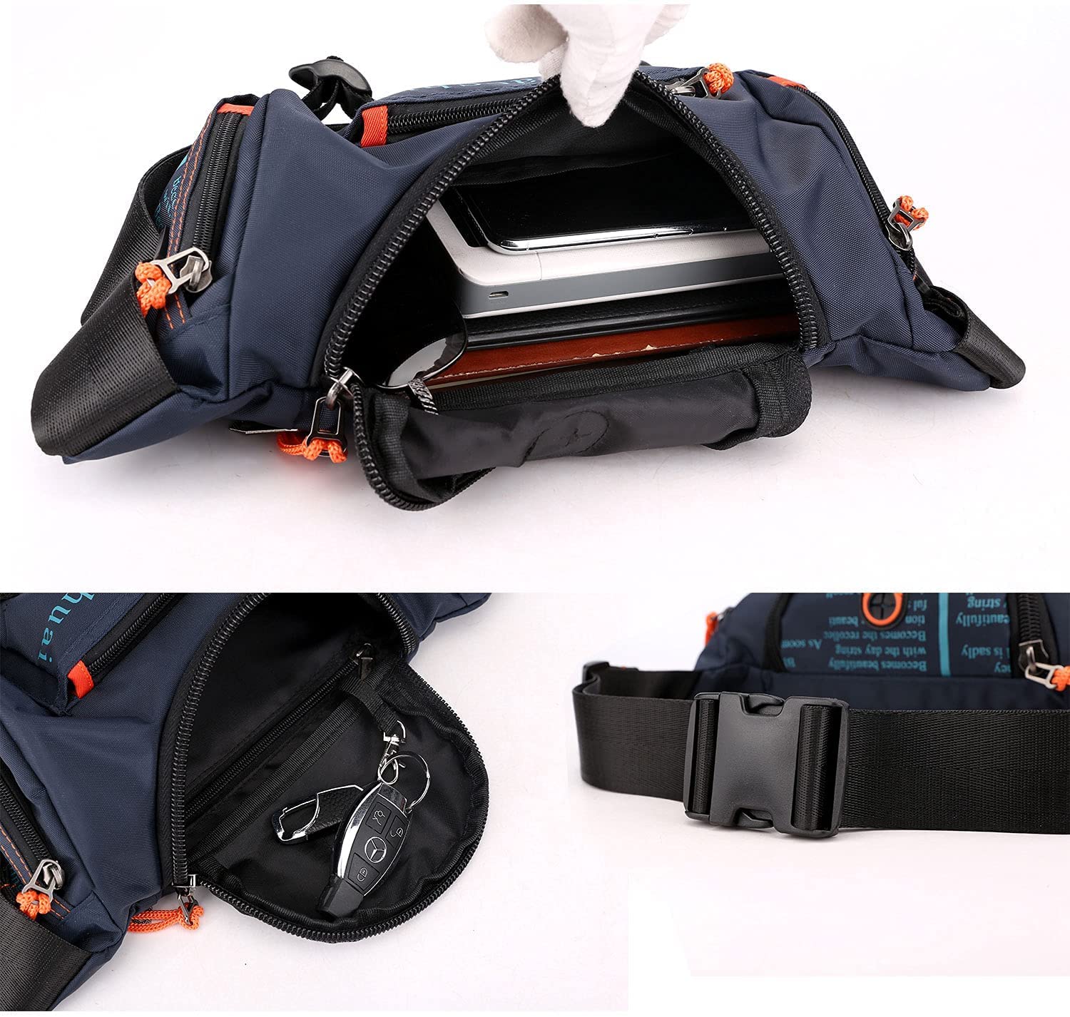 Waterproof Fanny Pack for Men & Women - Adjustable Waist Bag with Crossbody Strap for Hiking, Travel, Running, Cycling & Outdoor Activities - Lightweight Travel Hip Pouch for Camping, Mountaineering & Daily Use (Green)