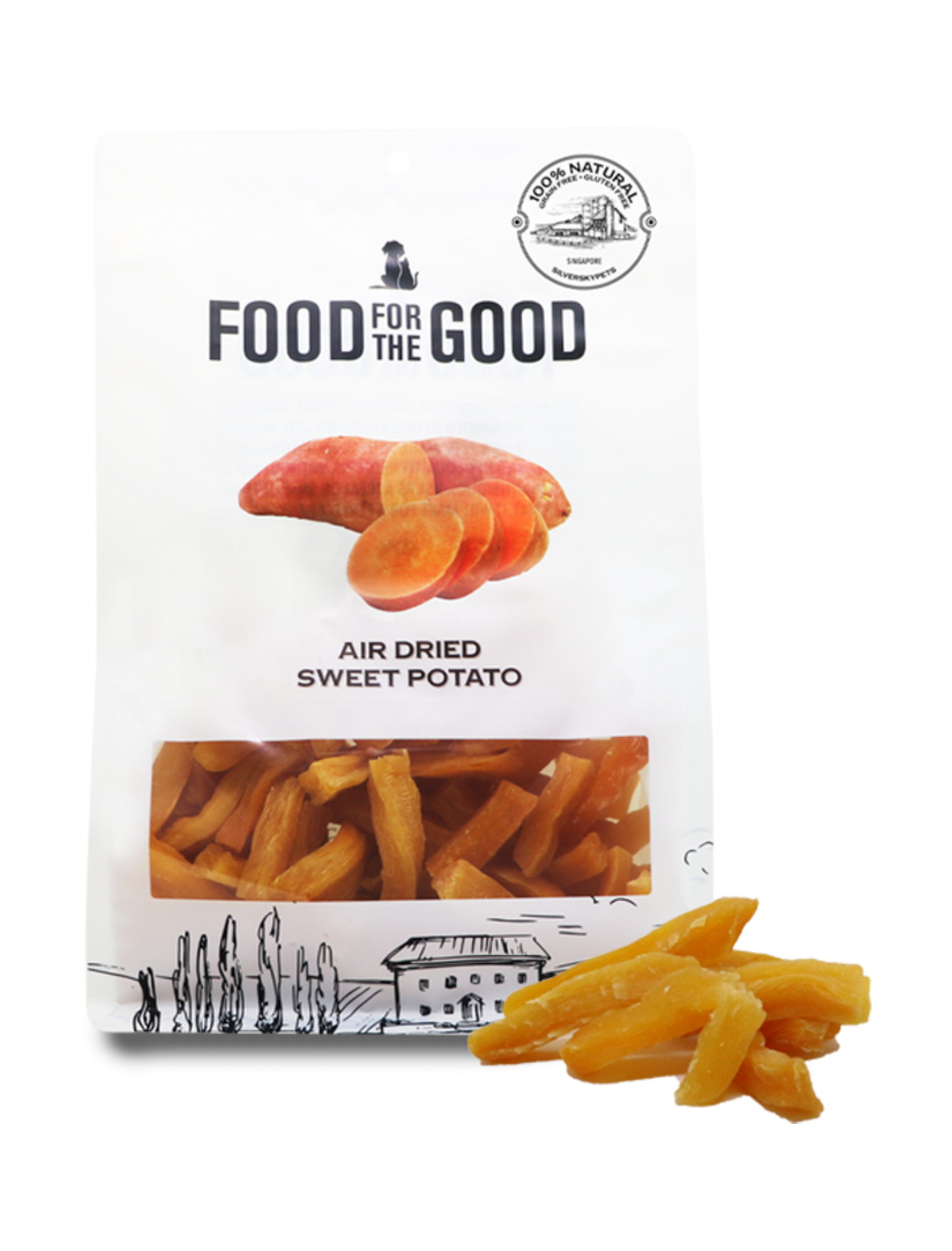 Premium Air Dried Sweet Potato Dog & Cat Treats - 600g All Natural Chews for Puppy, Kitten & Adult Pets - Perfect for Training Rewards & Dental Health Care