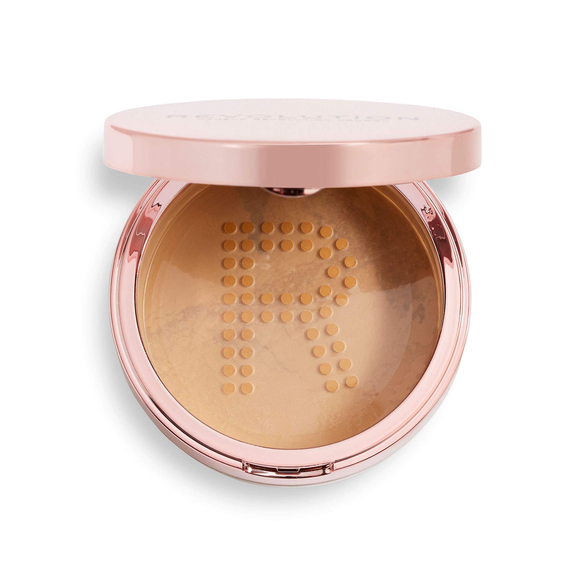Makeup Revolution Conceal & Fix Setting Powder - Deep Honey for Flawless Finish | Oil Control & Long-Lasting Makeup | Perfect for Daily Wear & Special Occasions