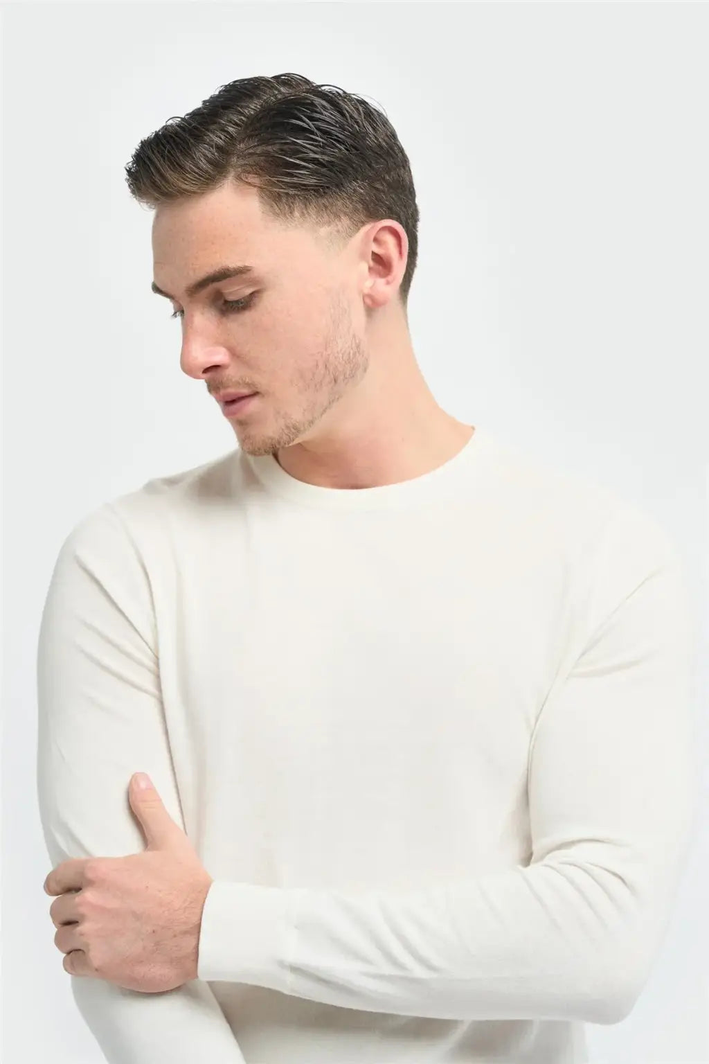 Cavani Men's Savio Lightweight Crew Neck Sweater | Soft & Breathable Knit Pullover for Casual Wear & Layering | Perfect for Office, Travel & Fall Outfits