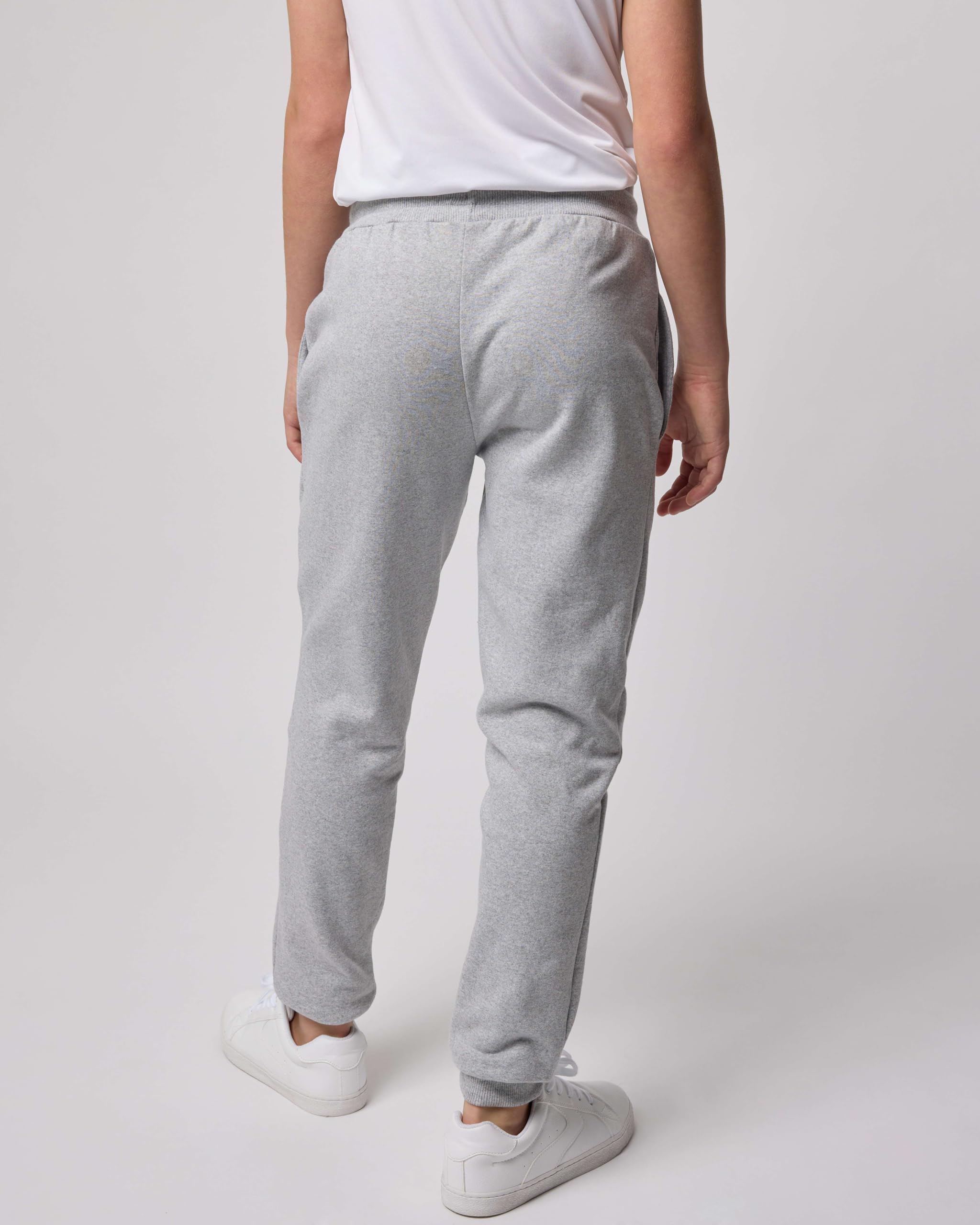 Real Essentials 3-Pack Boys' Cotton Fleece Jogger Sweatpants - Soft Active Pants for School, Play & Lounge Wear