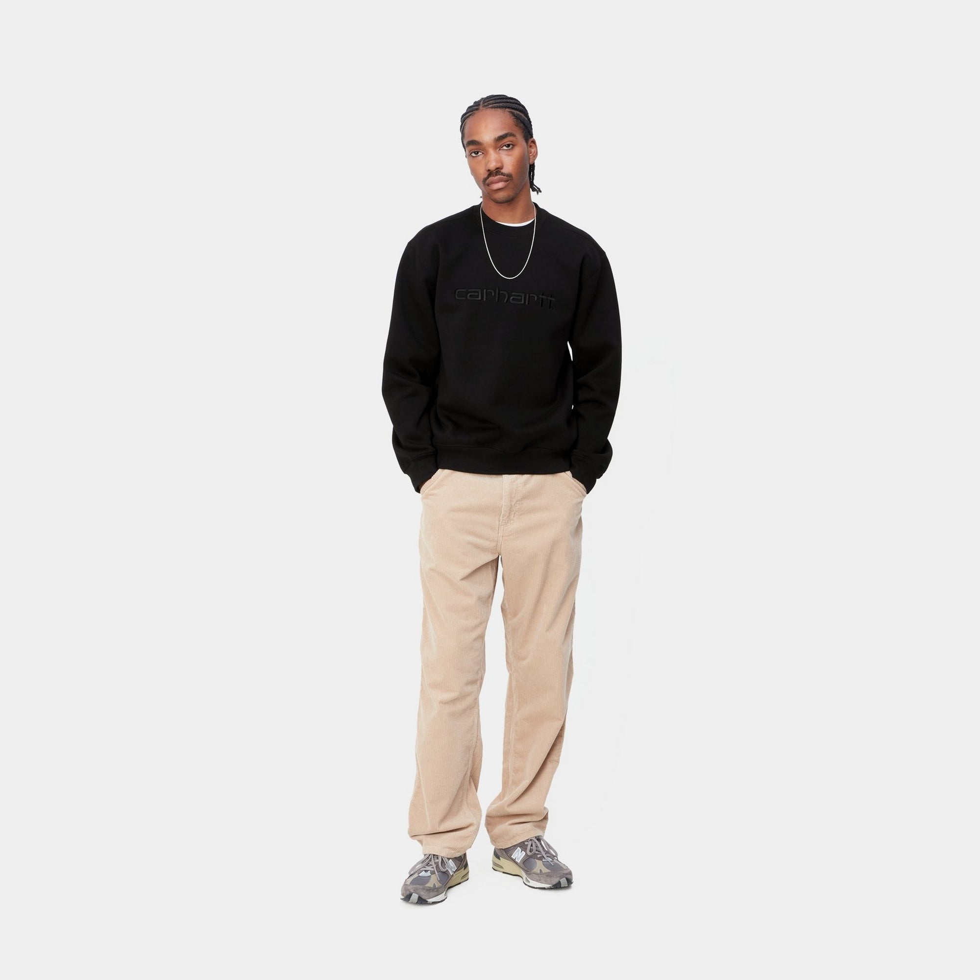 Carhartt Men's Heavyweight Sweatshirt - Black | Durable Cotton Pullover for Work & Outdoor Activities