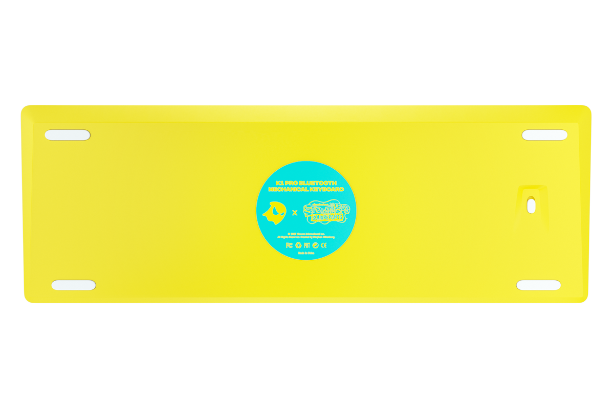 SpongeBob X Ghost K1 Pro Wireless Mechanical Gaming Keyboard - 60% Compact RGB Backlit Bluetooth 5.1 Hot-Swappable for PC/Mac - Perfect for Gaming, Office Work & Typing Enthusiasts