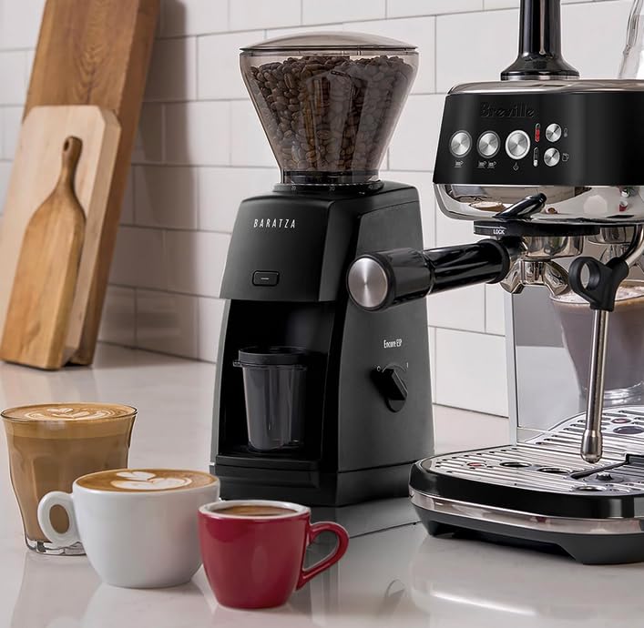 Breville Bambino Plus Espresso Machine & Baratza Encore ESP Grinder Bundle - Black (BEP501BTR1BNA1) | Professional Home Coffee Bar Setup for Espresso Lovers