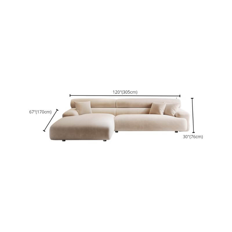 L-Shaped Right/Left Hand Facing Reclining Sofa with Concealed Support - Modern Living Room Furniture for Home Theater & Family Relaxation