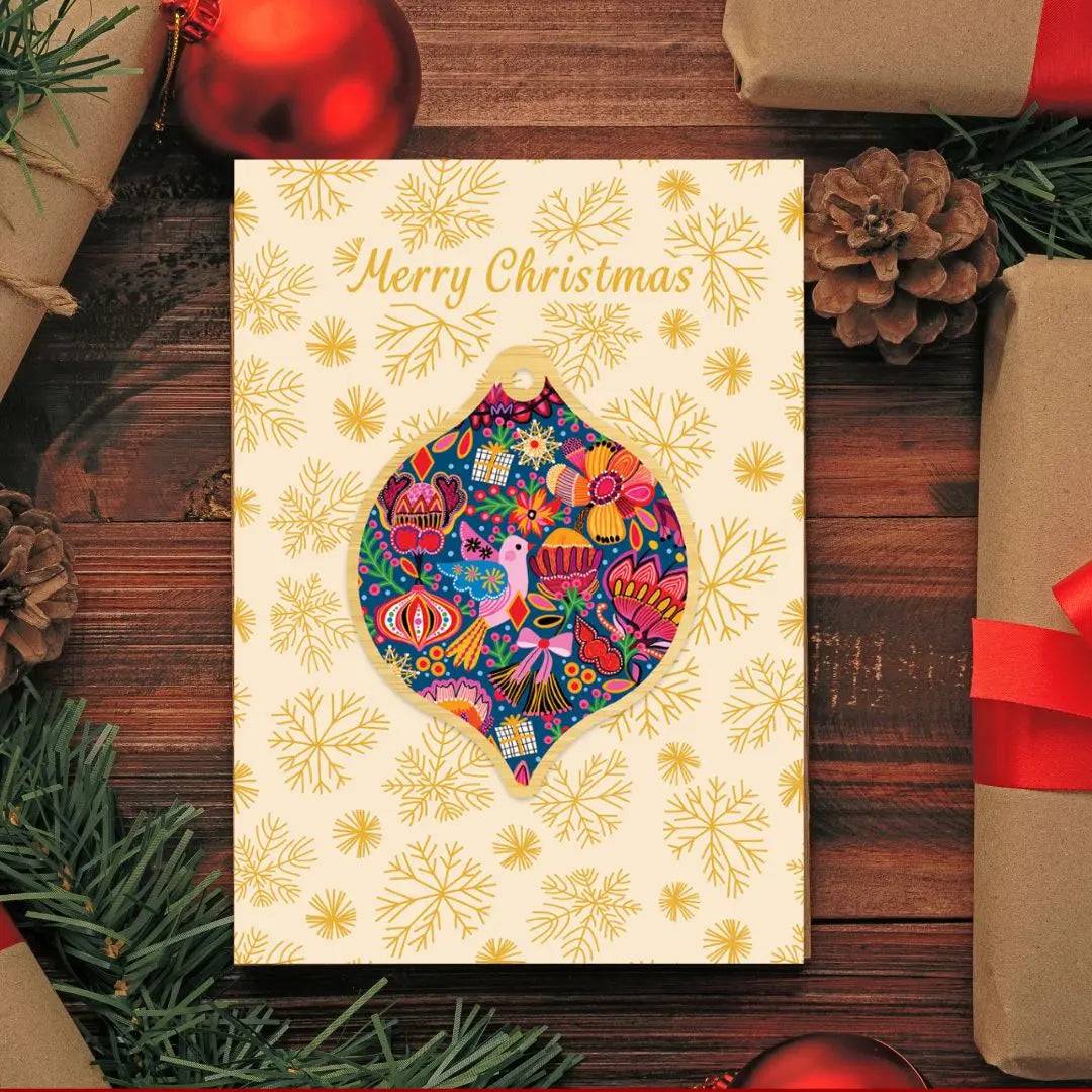 Christmas Ornaments & Holiday Cards Set - Australian-Themed Xmas Decor for Tree & Festive Greetings | Perfect for Home, Office & Gift Giving