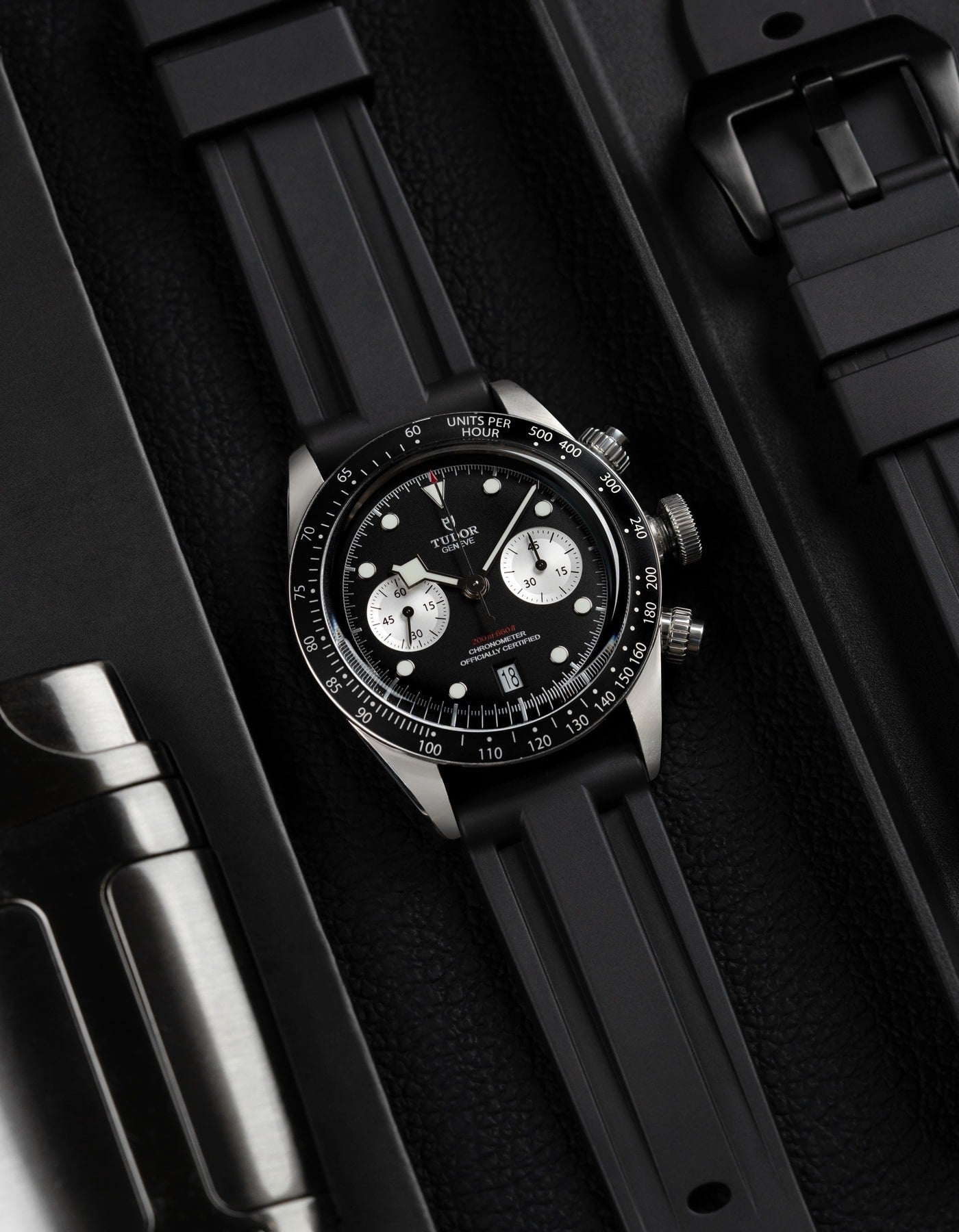 Premium Rubber Watch Strap for Tudor Black Bay Chronograph - Durable, Comfortable Replacement Band for Diving, Swimming & Outdoor Adventures