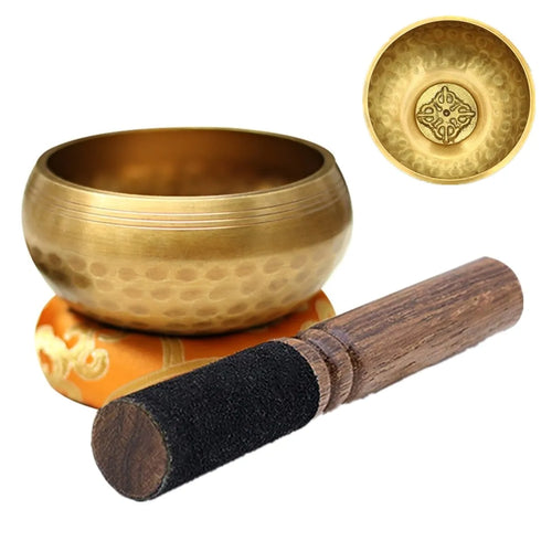Authentic Tibetan Singing Bowl Set - Handcrafted Meditation Sound Bowl for Relaxation, Yoga & Mindfulness - Perfect Spiritual Gift for Healing & Stress Relief (Use in Meditation, Therapy, Yoga Studios & Home Decor)