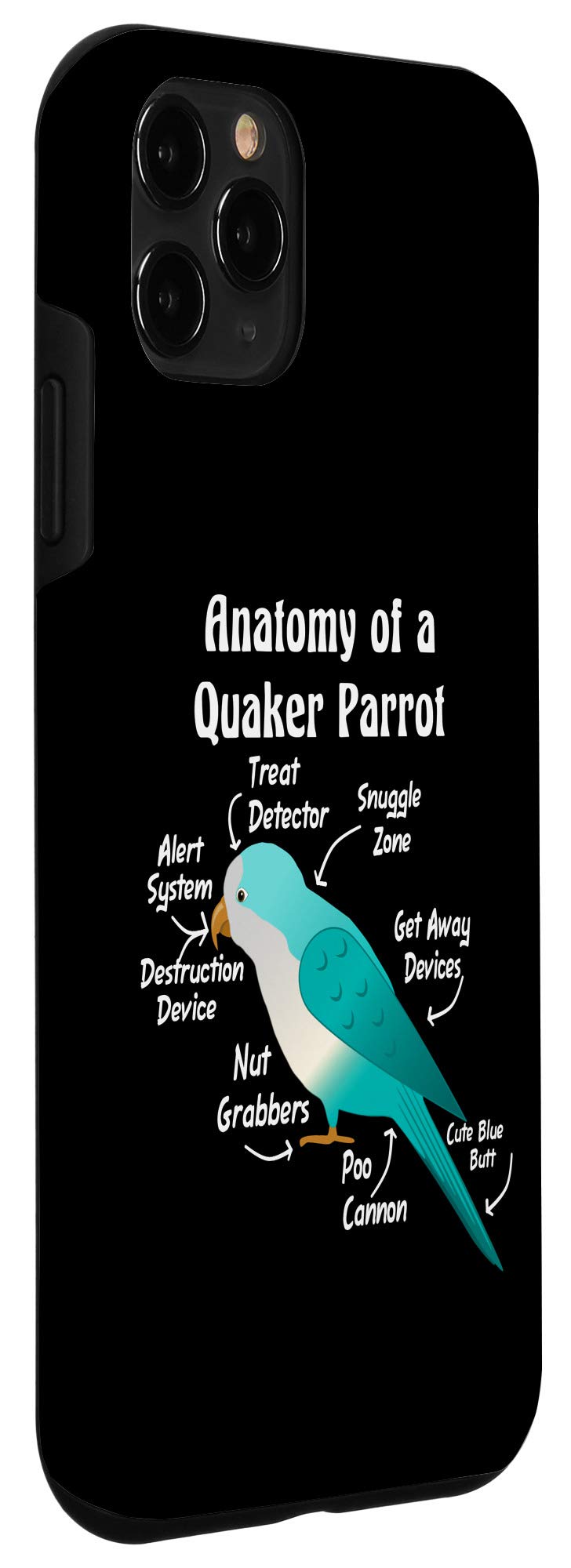iPhone 11 Pro Case - Blue Quaker Parrot Design | Shockproof Protective Phone Cover for iPhone 11 Pro | Perfect for Bird Lovers, Nature Enthusiasts & Unique Style Seekers