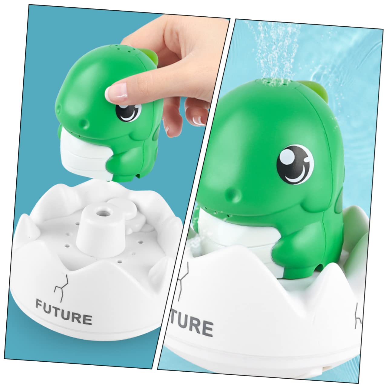 UPKOCH 3 Pack Dinosaur Bath Toys for Kids - Fun Plastic Bathtub Toys for Toddlers & Children (Green) | Perfect for Bath Time Play, Sensory Learning & Pool Parties