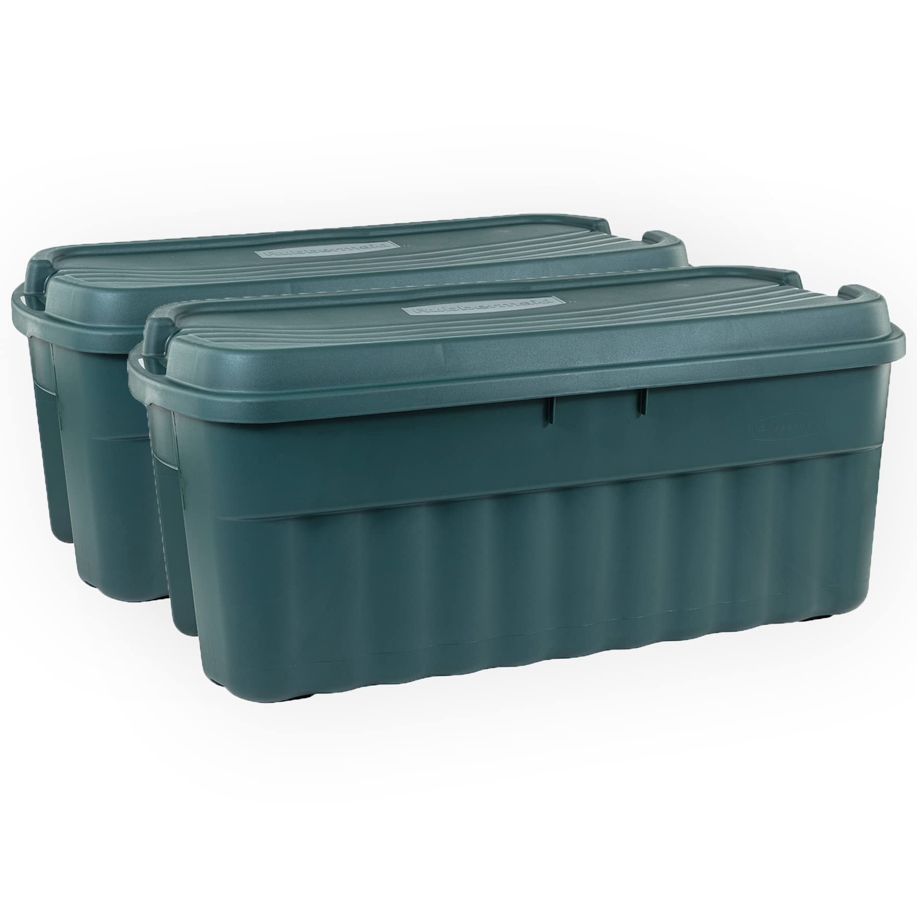 Rubbermaid ECOSense 54 Gallon Storage Containers with Lids (Pack of 2) - Durable, Reusable & Stackable Plastic Bins for Garage, Basement & Home Organization - Made from Recycled Materials - Perfect for Seasonal Decor, Toys & Sports Equipment Storage